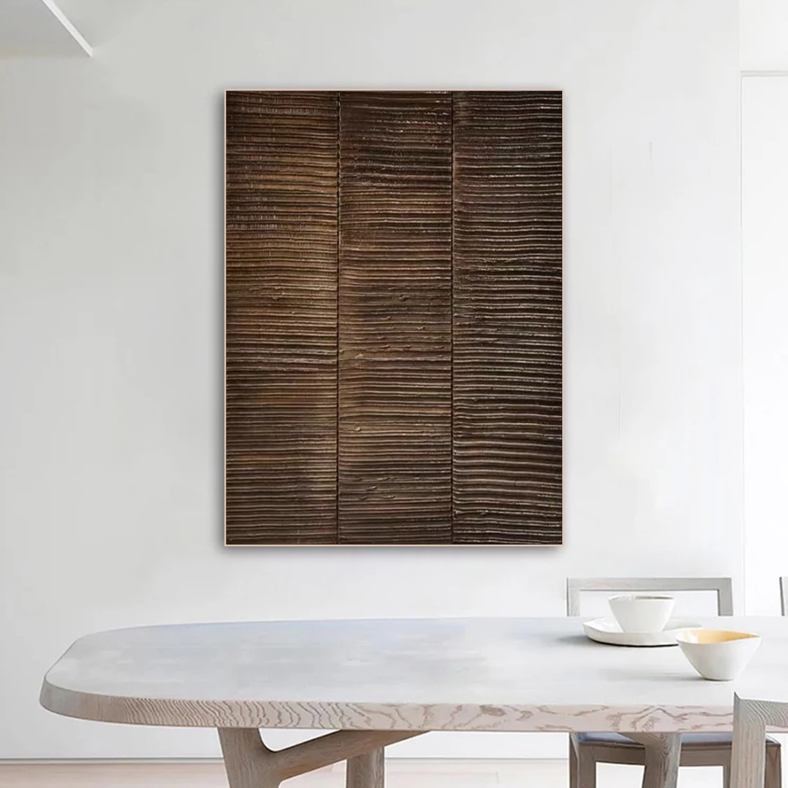 Handmade Abstract Brown Textured Canvas Wall Art #TC 085