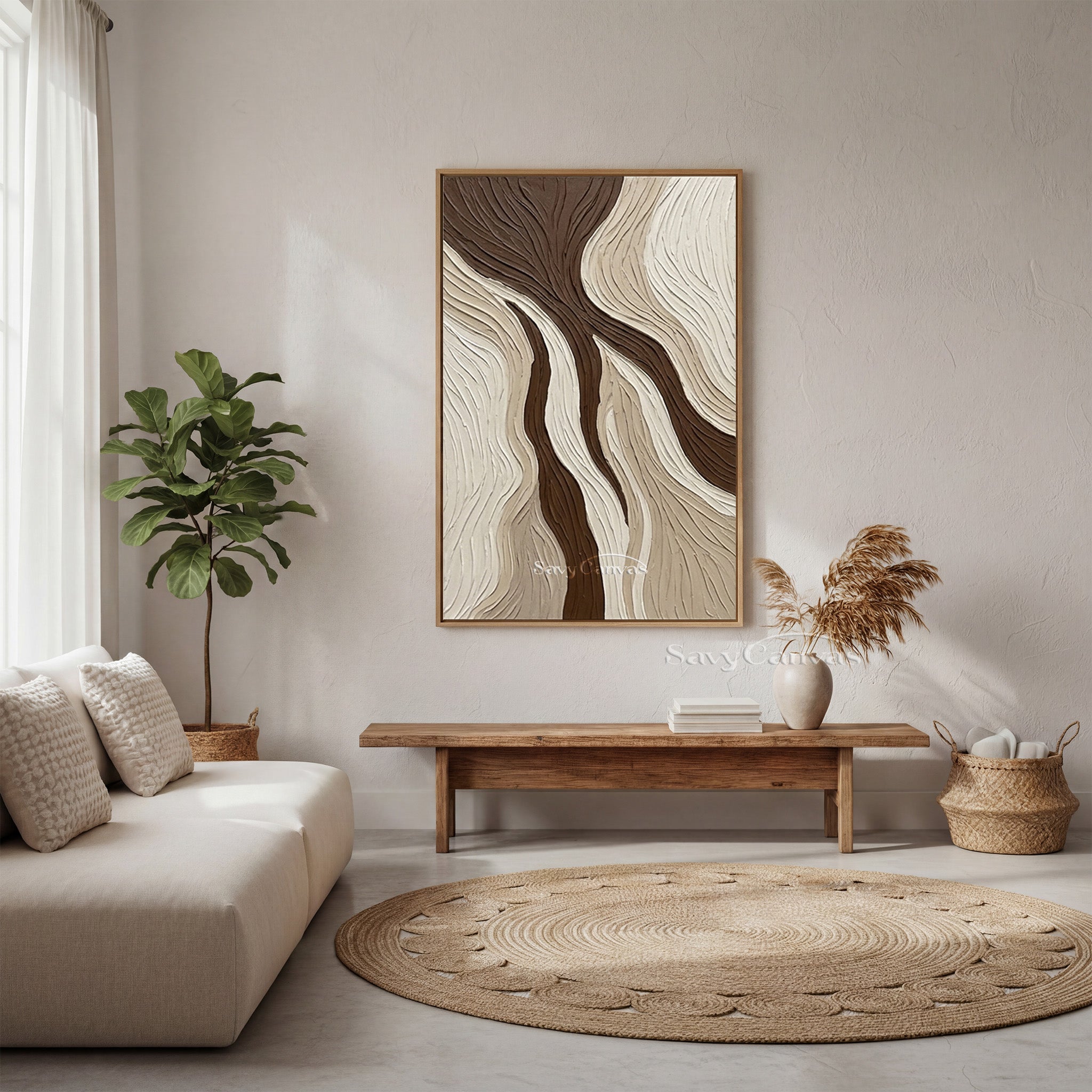 Organic Flow 3D Textured Abstract Wall Art #SS 135