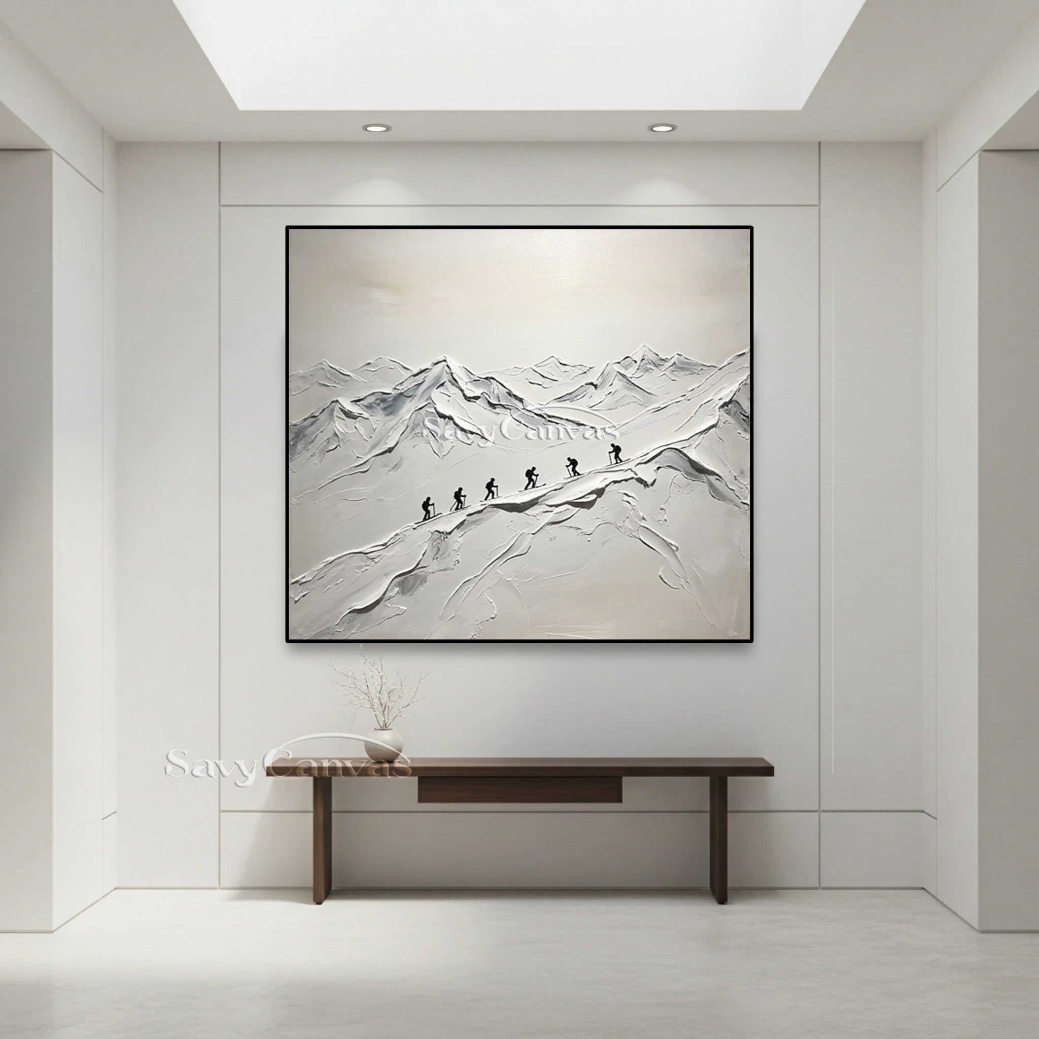Modern Mountain Painting | Textured Framed Wall Art #AA 517