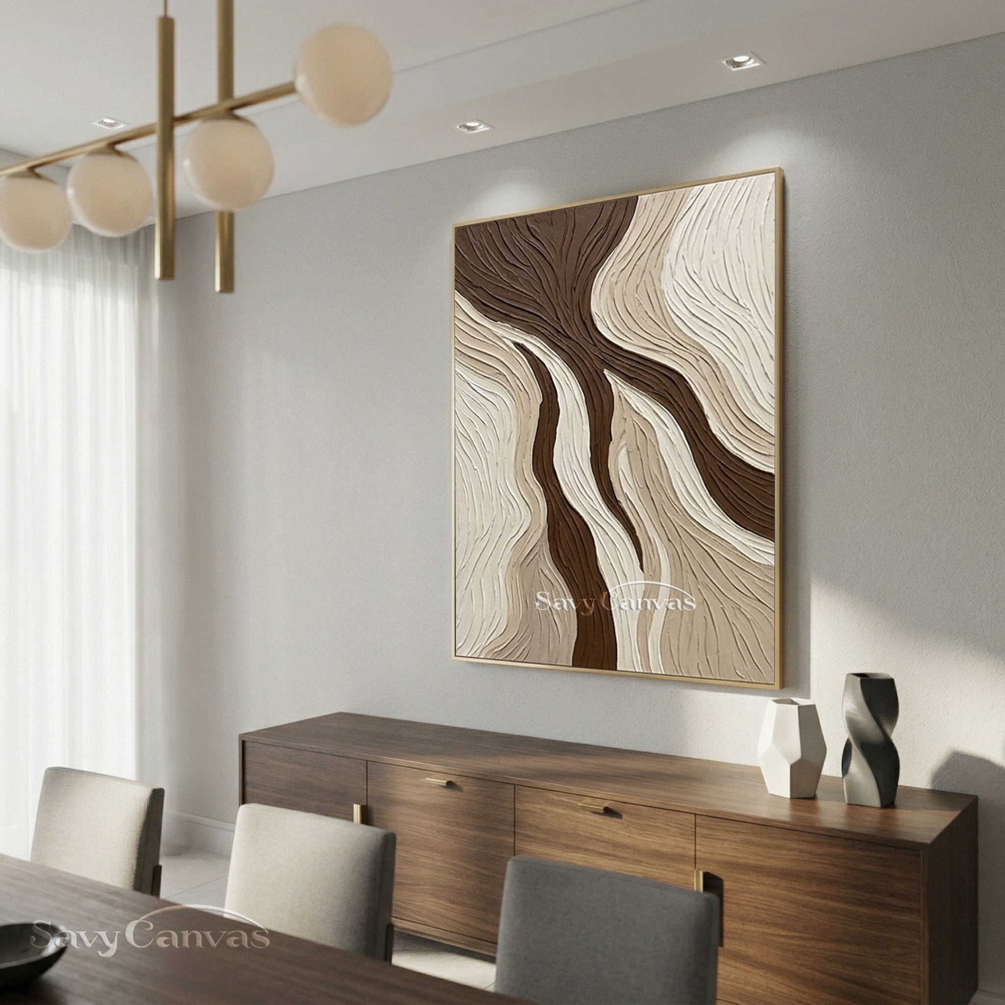Organic Flow 3D Textured Abstract Wall Art #SS 135