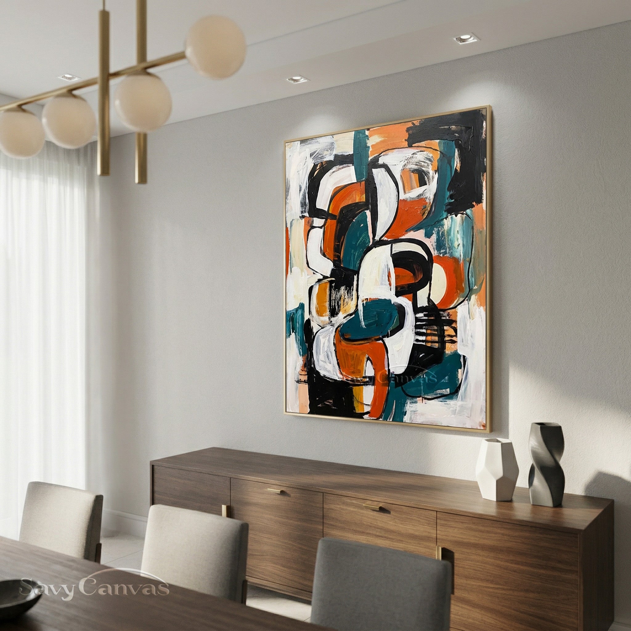 Abstract Expressionist Painting | Mid-Century Modern Art #AA 488