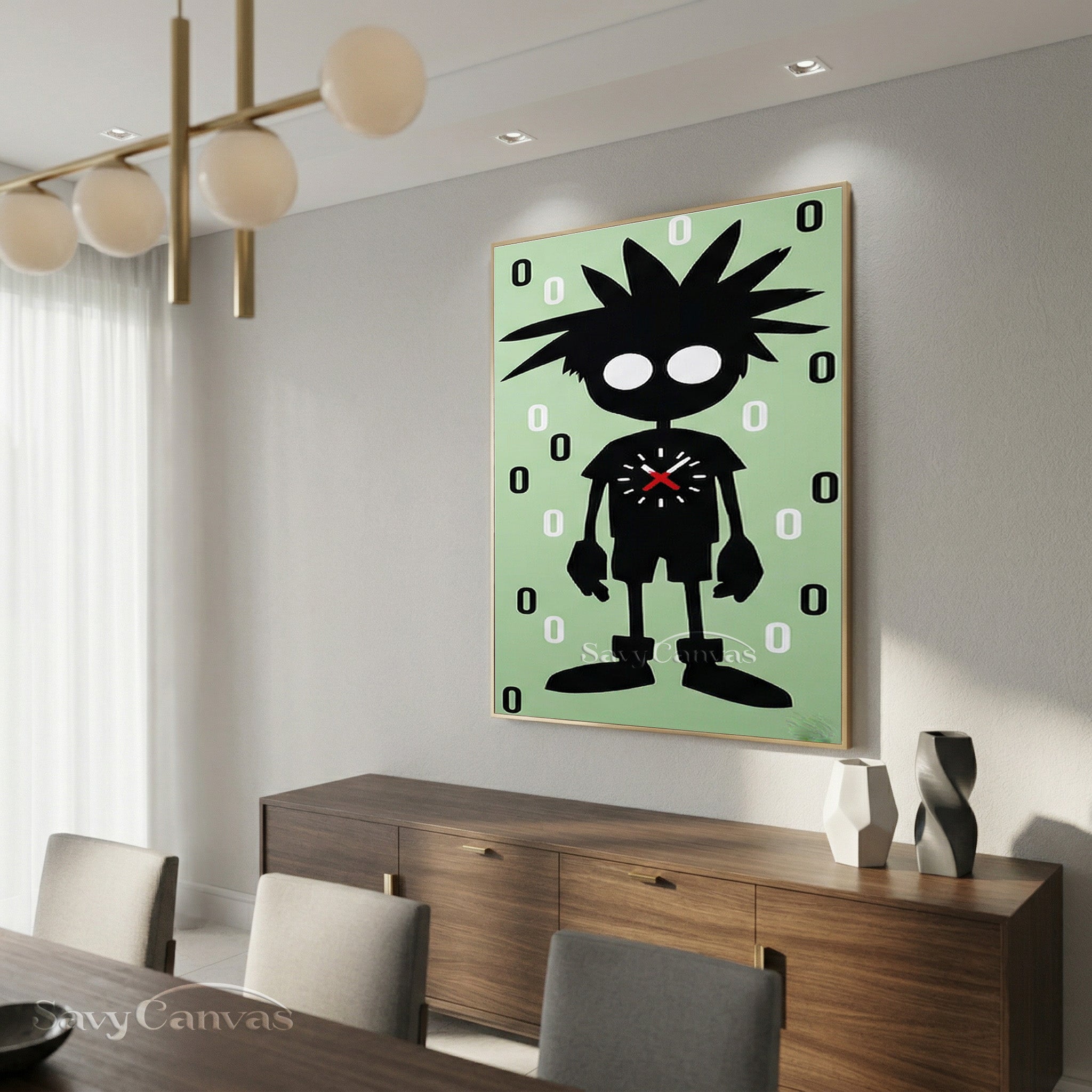 Modern Pop Art Shadow Boy Hand-Painted Oil Painting #SS 097