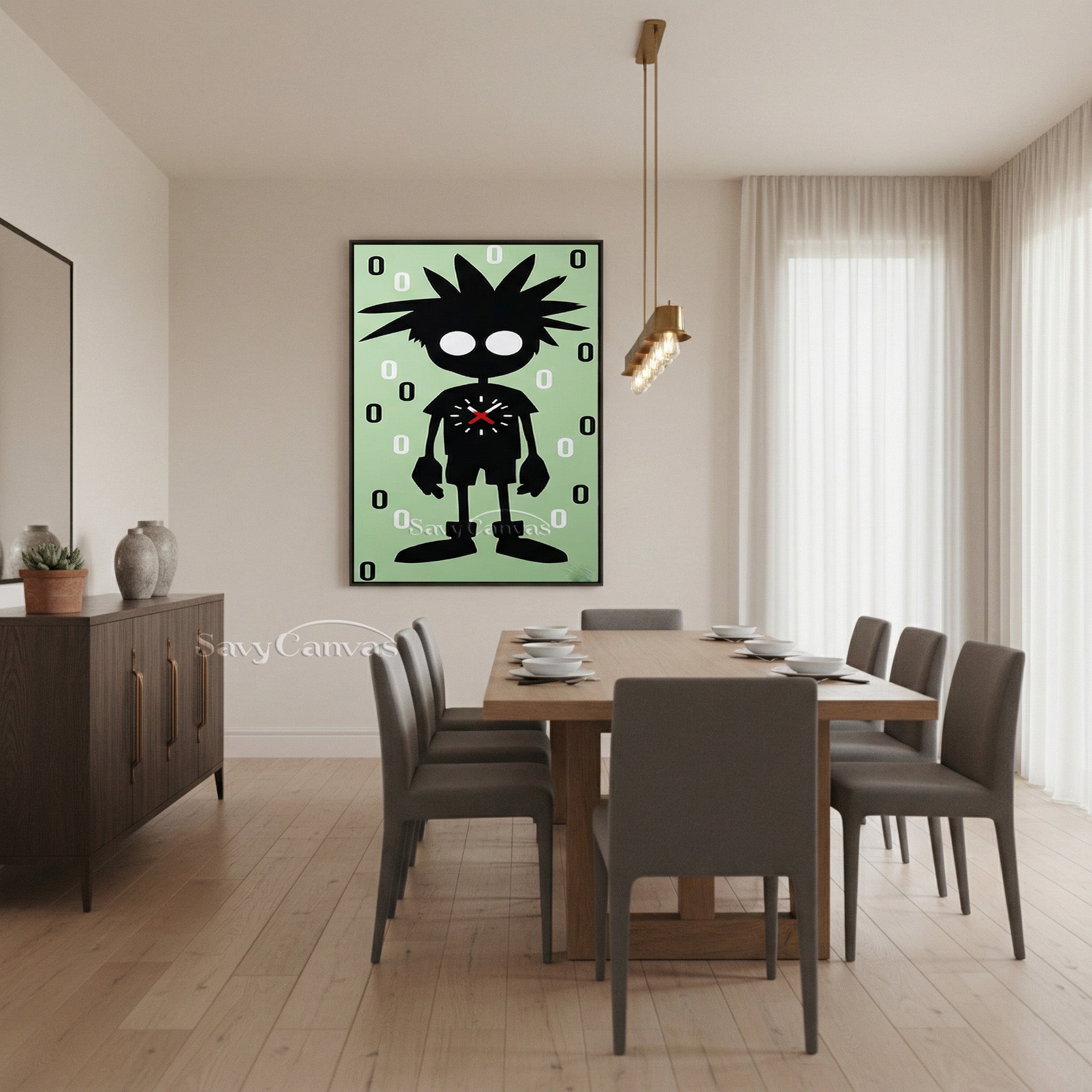 Modern Pop Art Shadow Boy Hand-Painted Oil Painting #SS 097