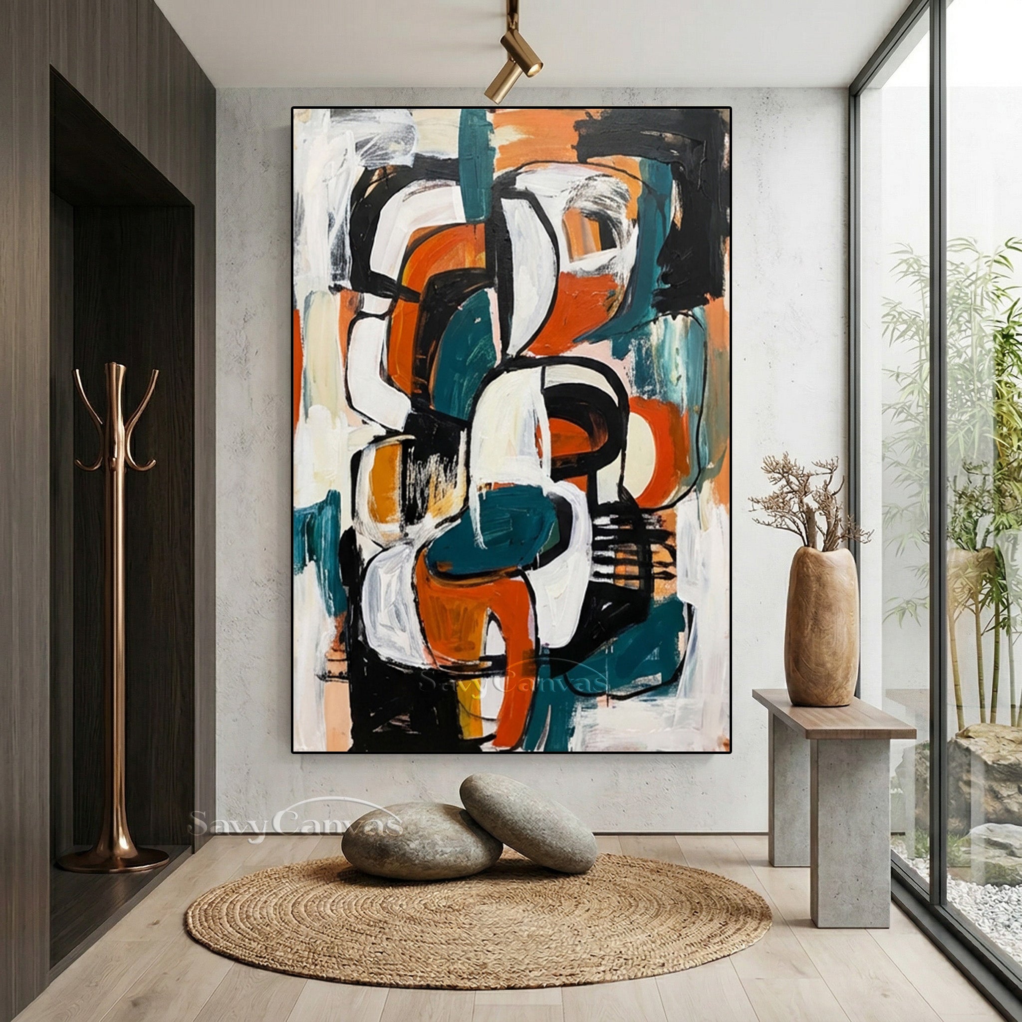 Abstract Forms & Line Art | Colorful Gestural Painting