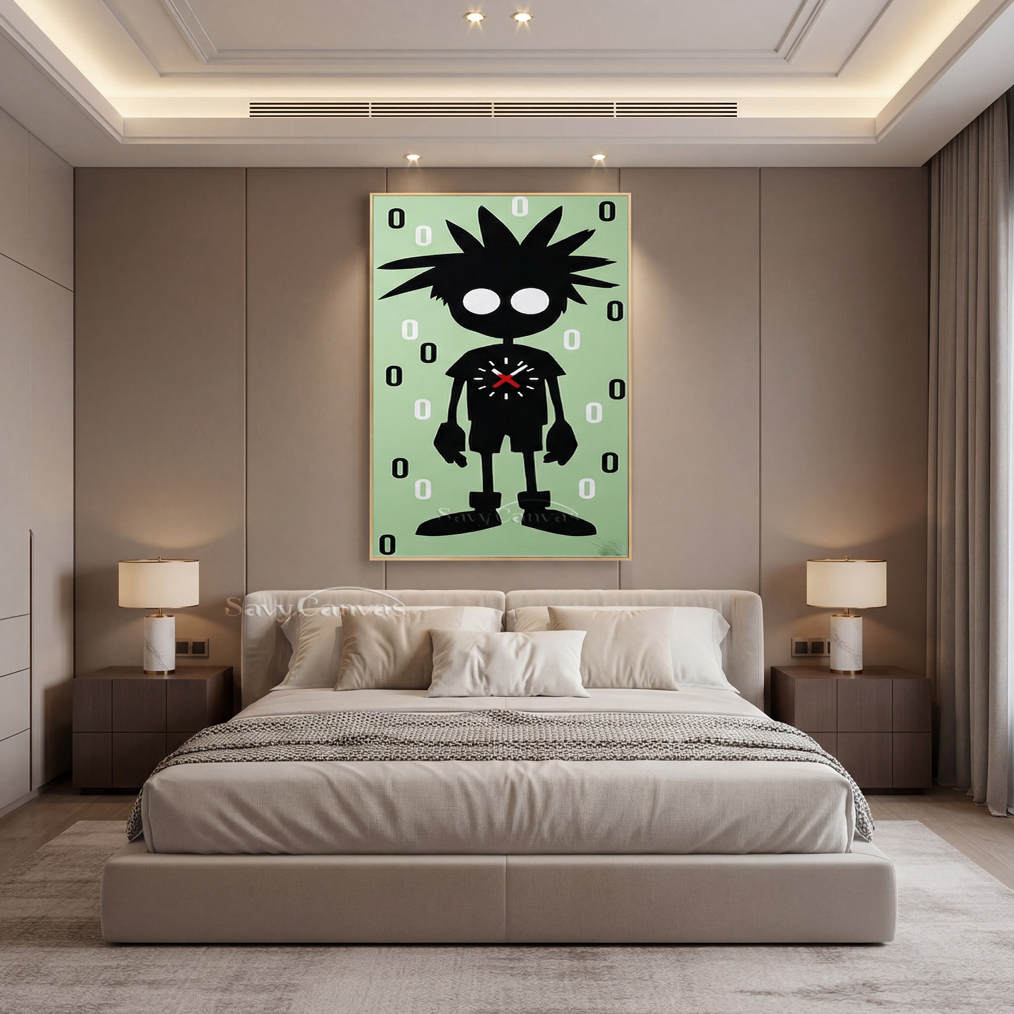 Modern Pop Art Shadow Boy Hand-Painted Oil Painting #SS 097