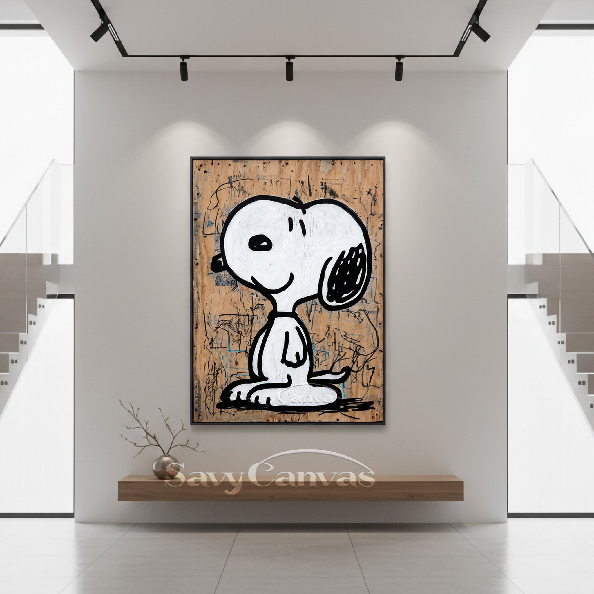Modern Snoopy Graffiti Wood Art - Handmade Pop Art Painting #SS 061