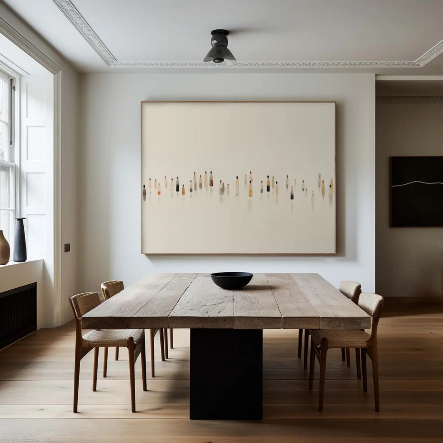 Minimalist People Painting – Large Abstract Oil Painting #JJ 292