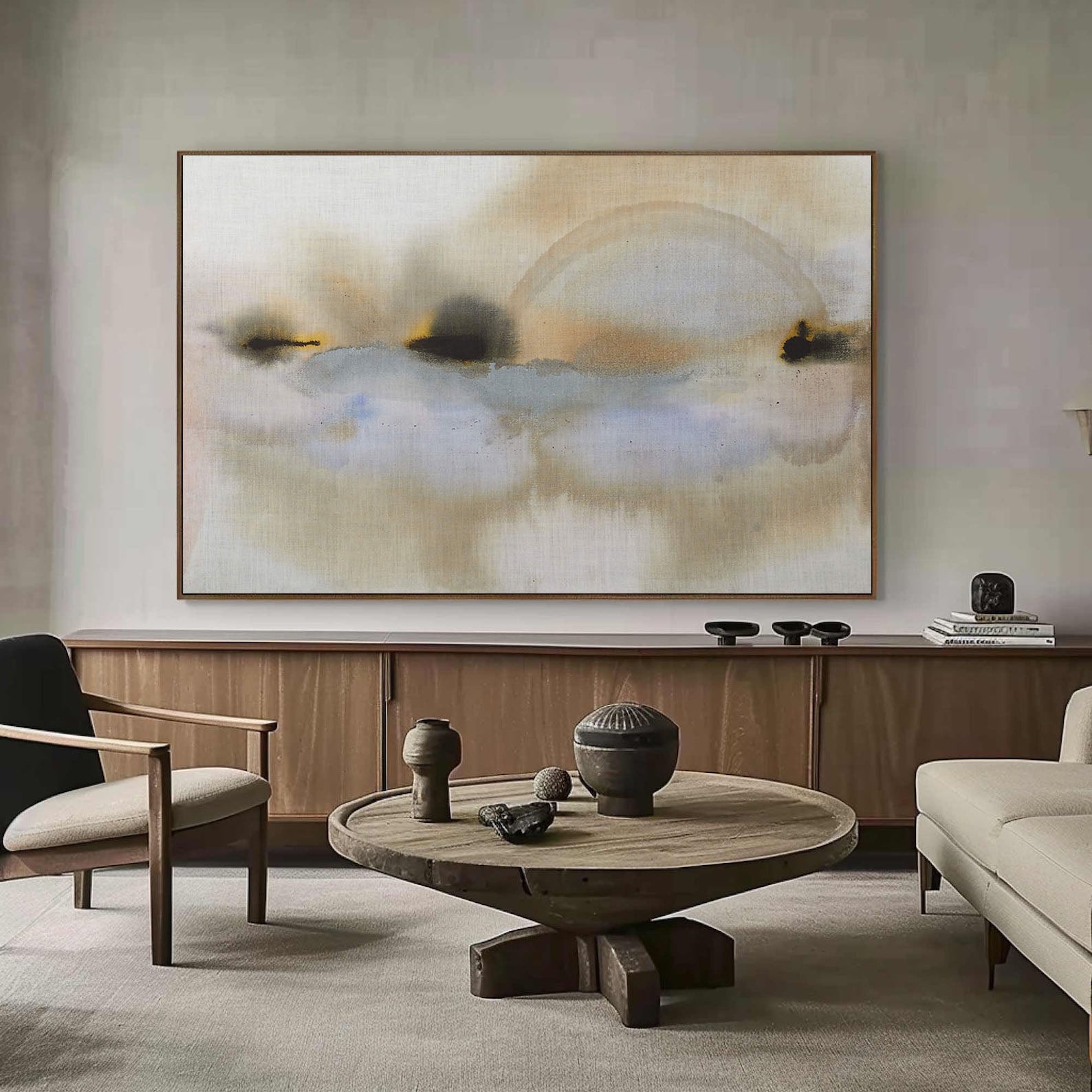 Soft Abstract Art Painting - Neutral Tones #TC 132