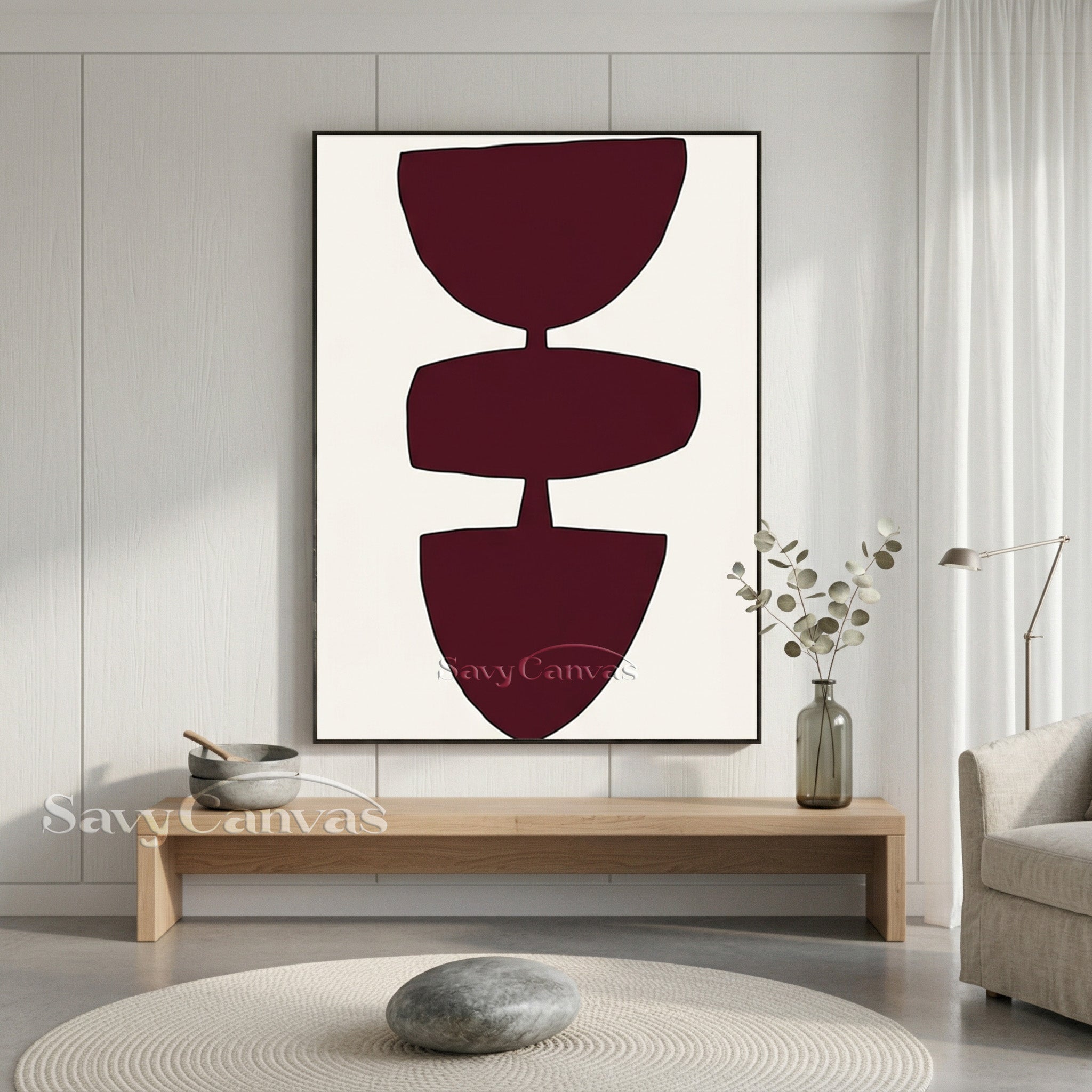 Japandi Style Geometric Art | Minimalist Wabi-Sabi Decor #AA 502