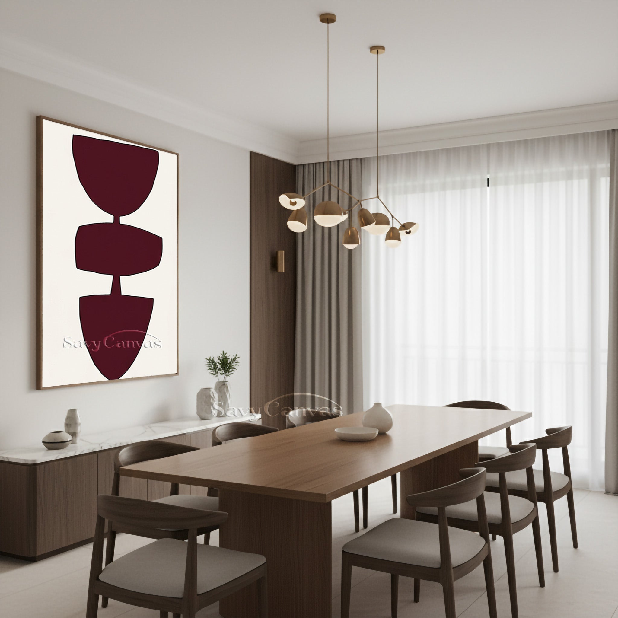 Japandi Style Geometric Art | Minimalist Wabi-Sabi Decor #AA 502