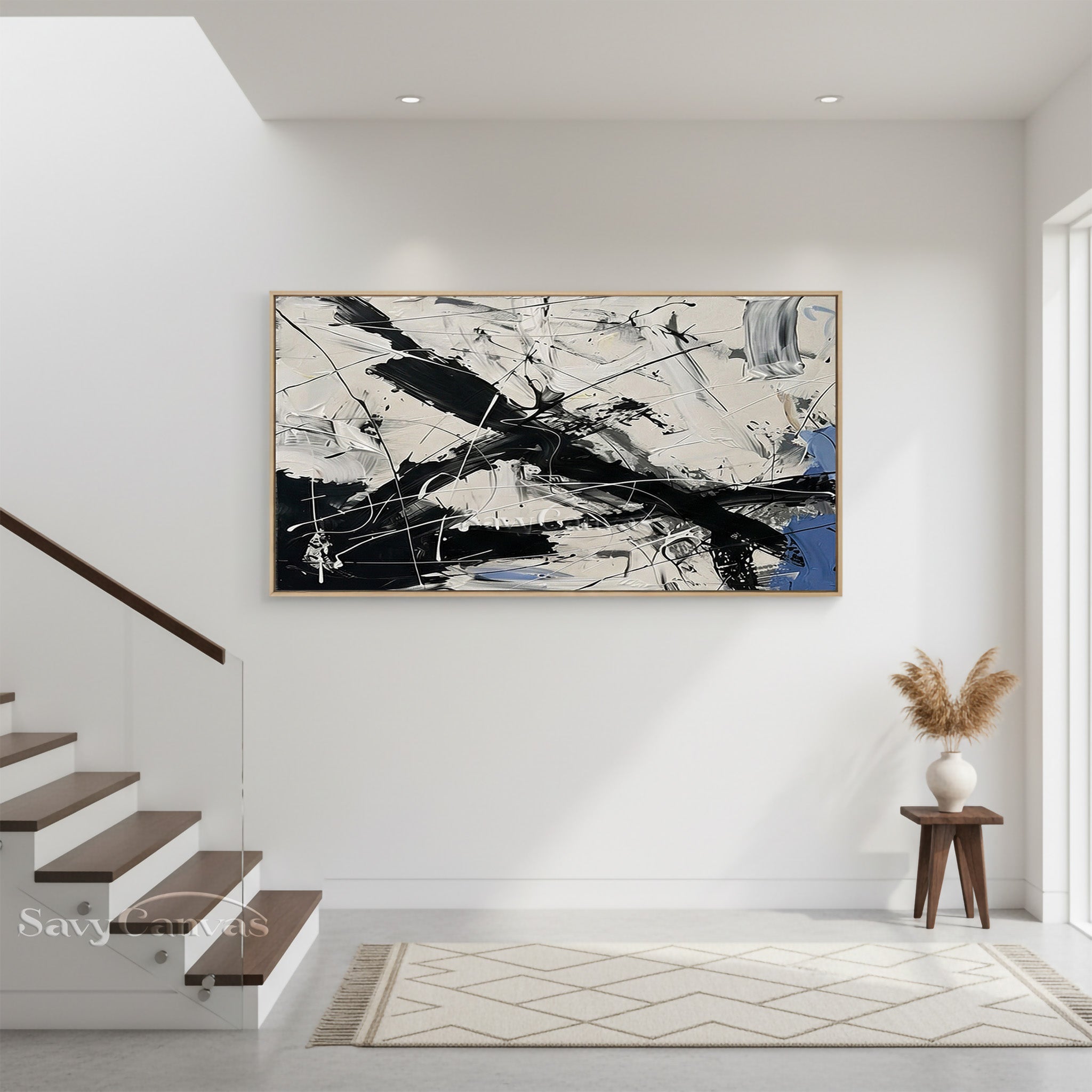 Modern Monochrome Abstract Wall Art | High-Contrast Minimalist Decor #JJ 464