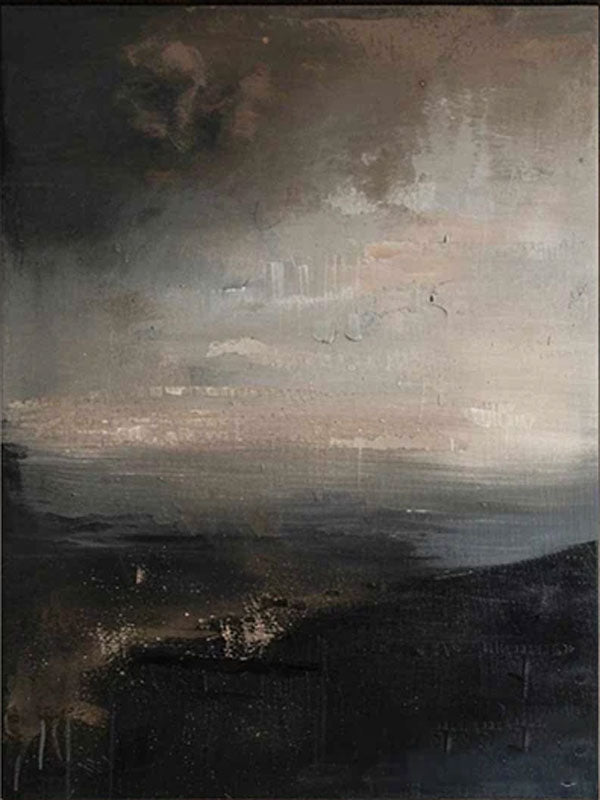 Obscure Landscape Oil Painting, Melancholy Art #TB 031