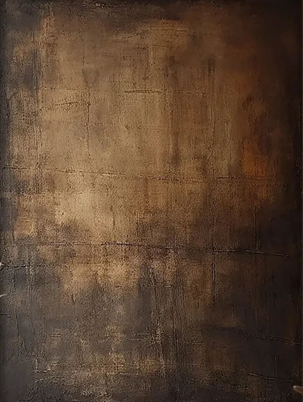 Moody Abstract Canvas Art | Large Dark Textured Brown Painting #JJ 076