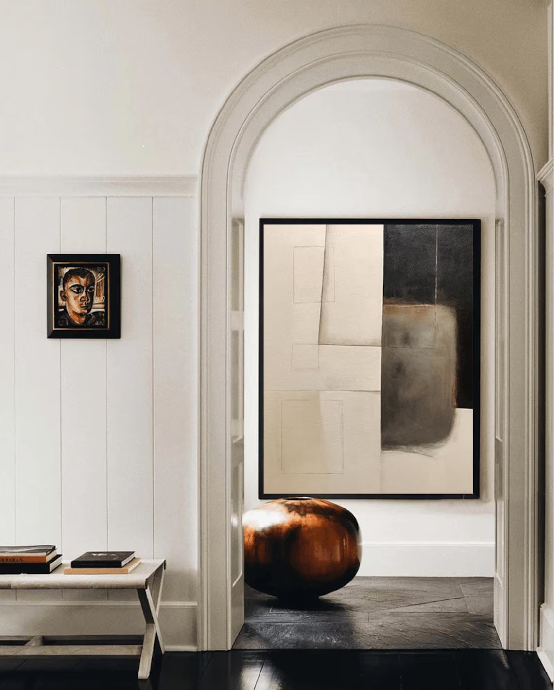 Abstract Geometric Art - Hand-Painted Canvas #TC 109