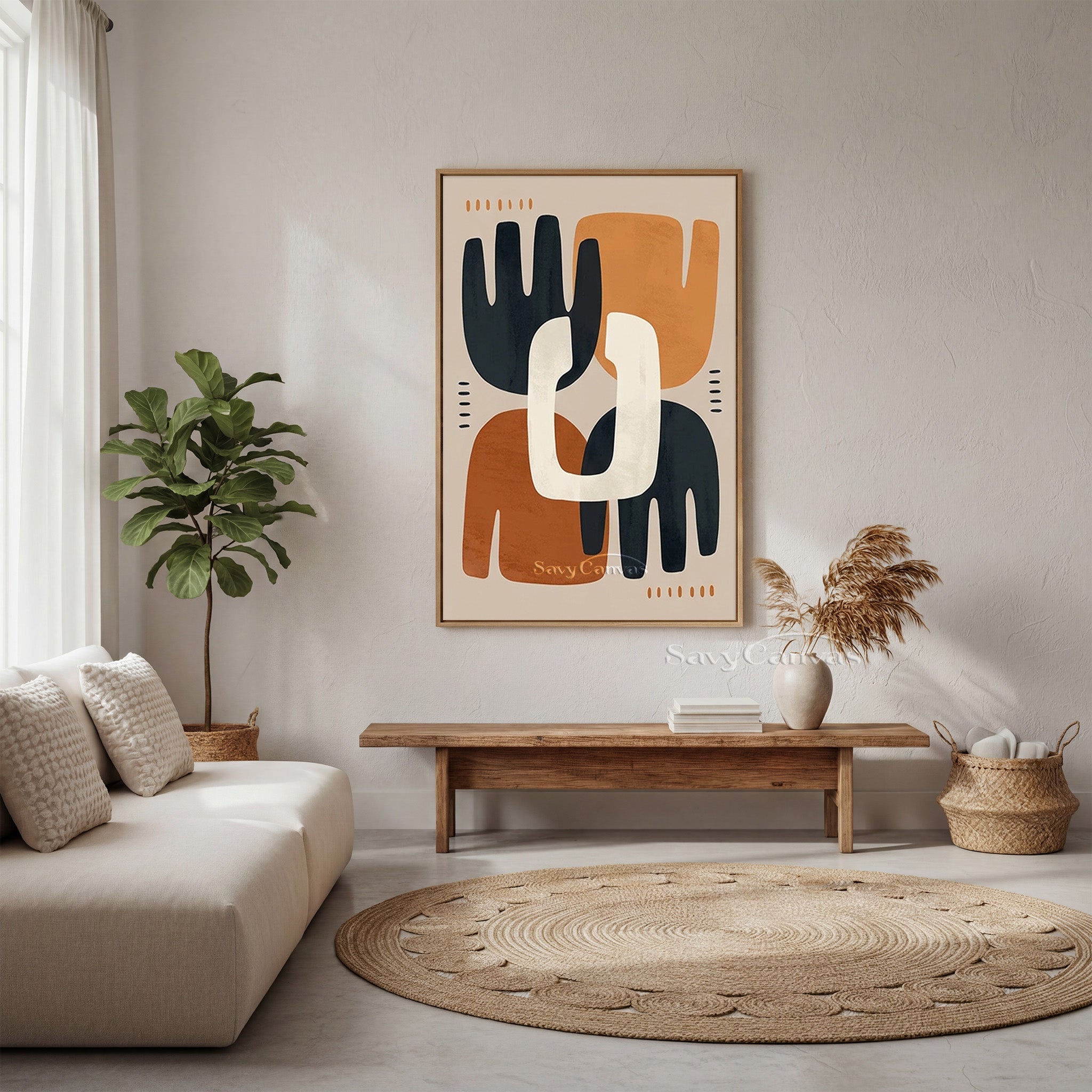 Original Abstract Geometric Wall Art for Living Room #SS 197
