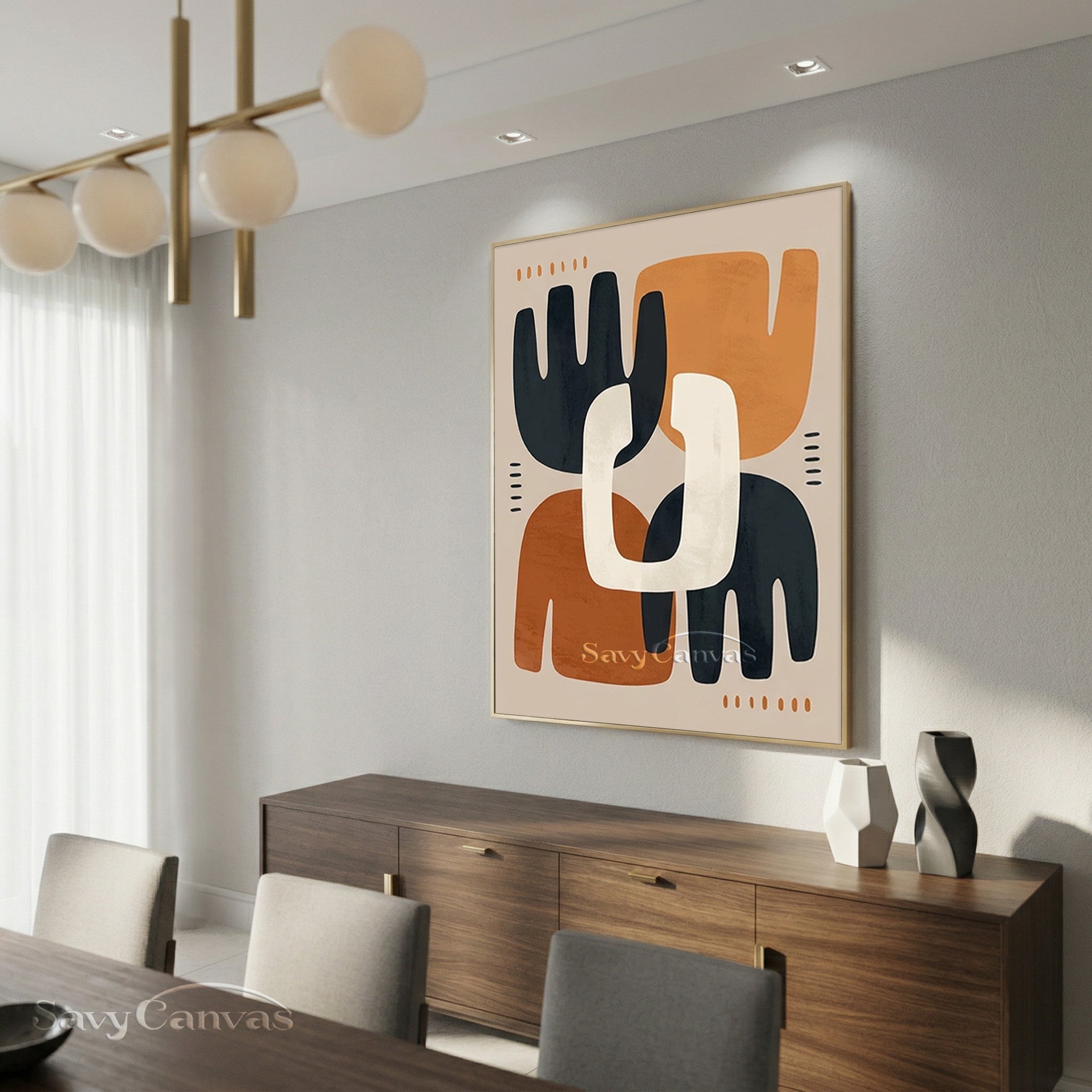 Original Abstract Geometric Wall Art for Living Room #SS 197