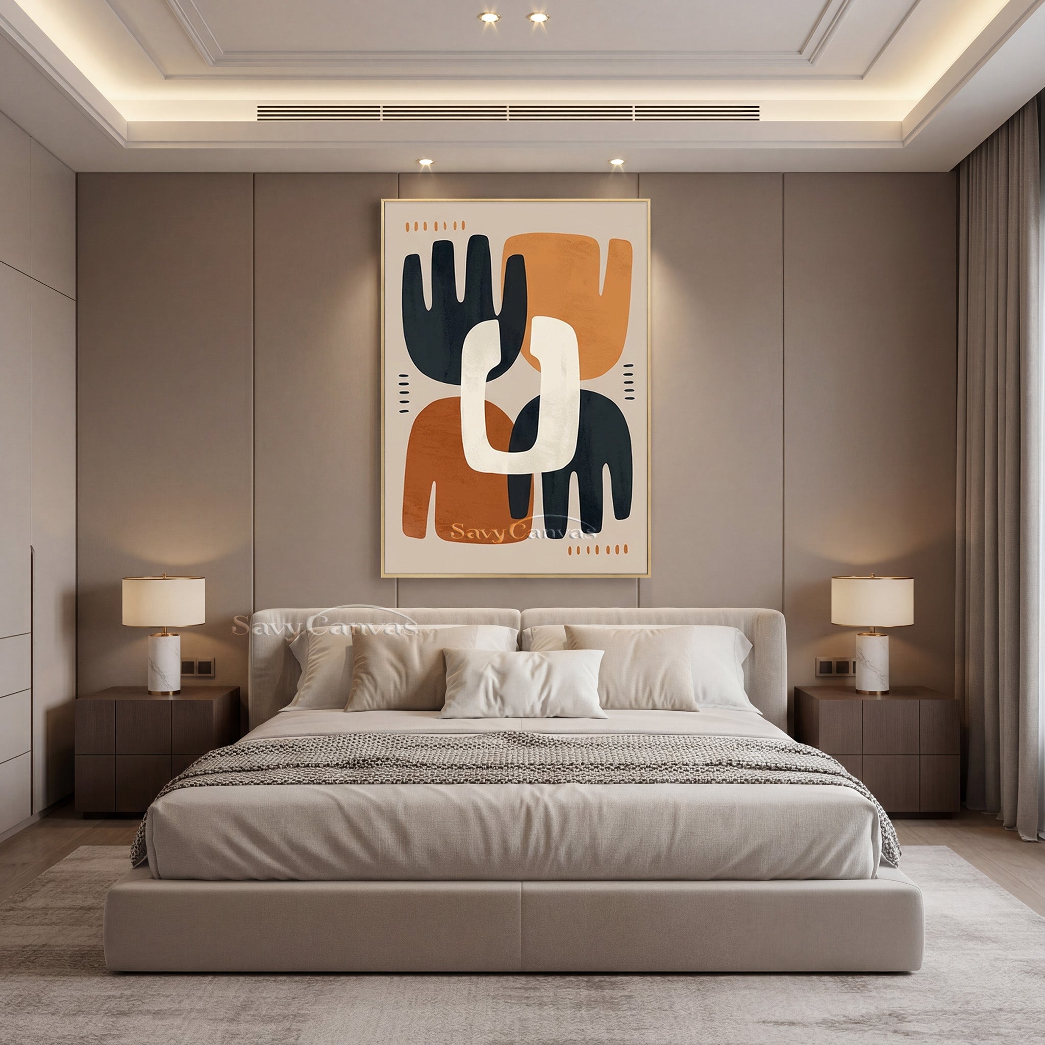 Original Abstract Geometric Wall Art for Living Room #SS 197
