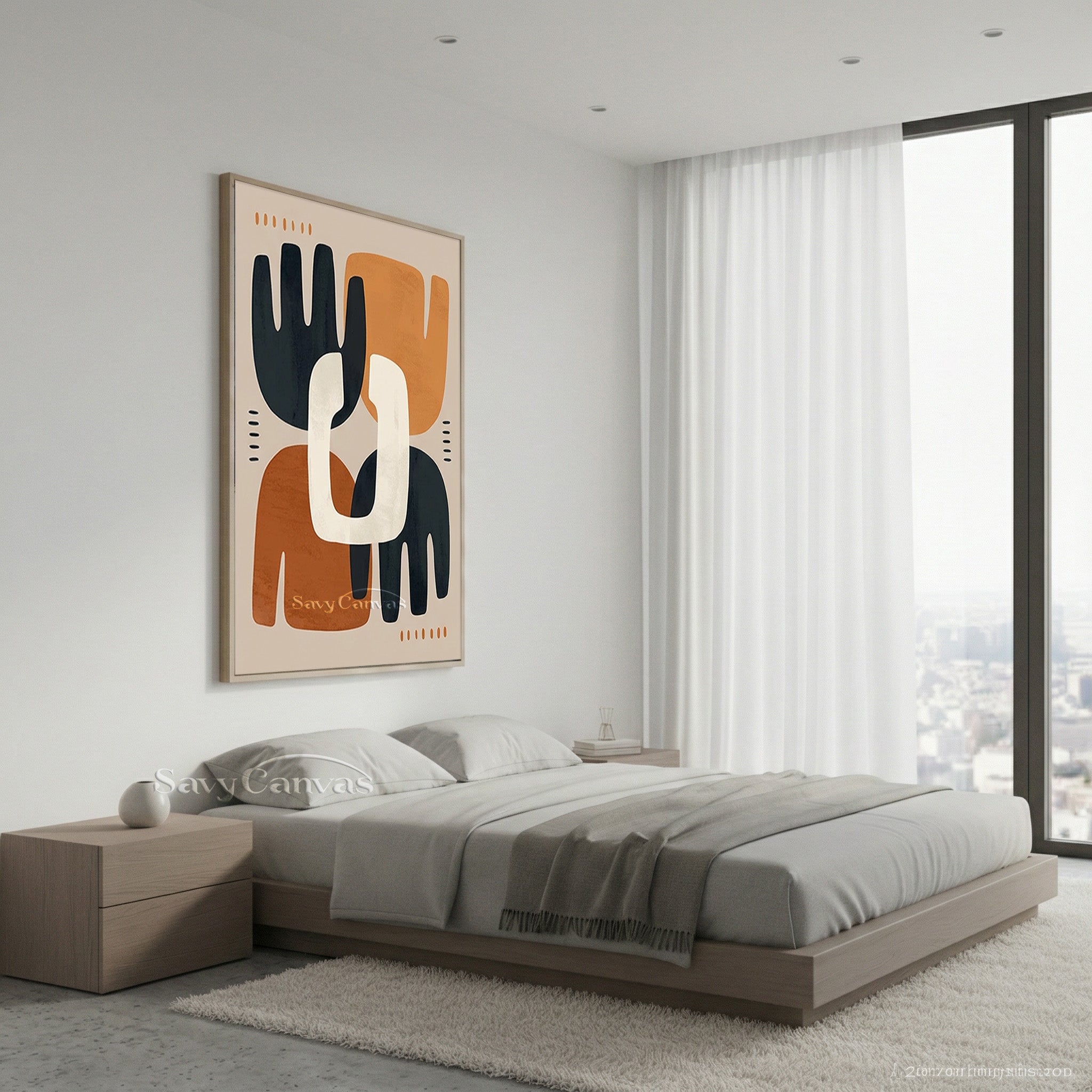 Original Abstract Geometric Wall Art for Living Room #SS 197