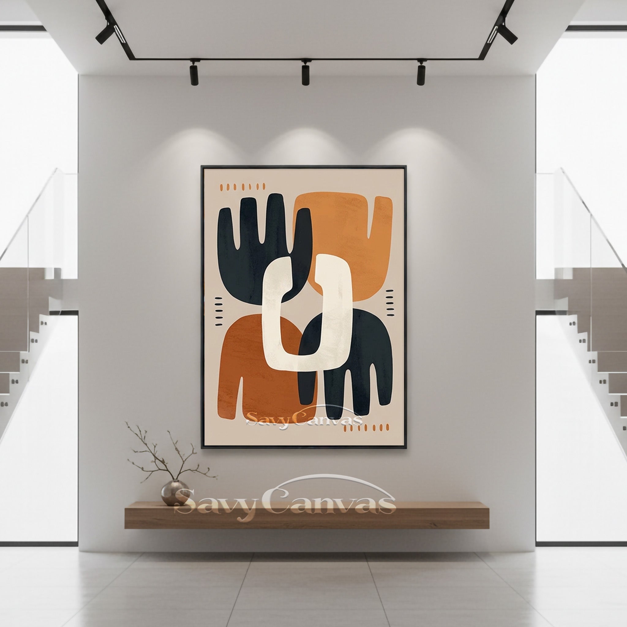 Original Abstract Geometric Wall Art for Living Room #SS 197