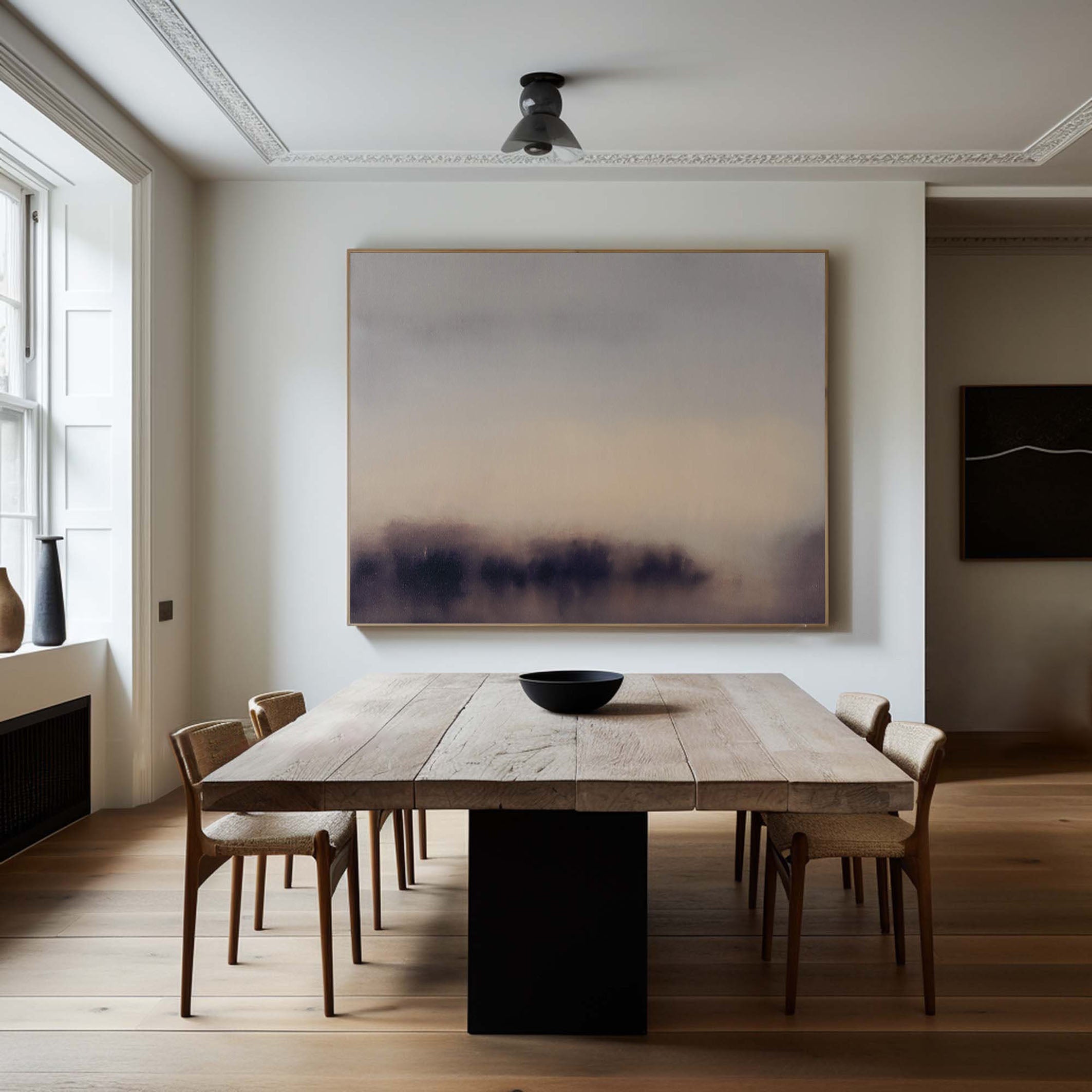 Handmade Misty Landscape Abstract Oil Painting #TC 142