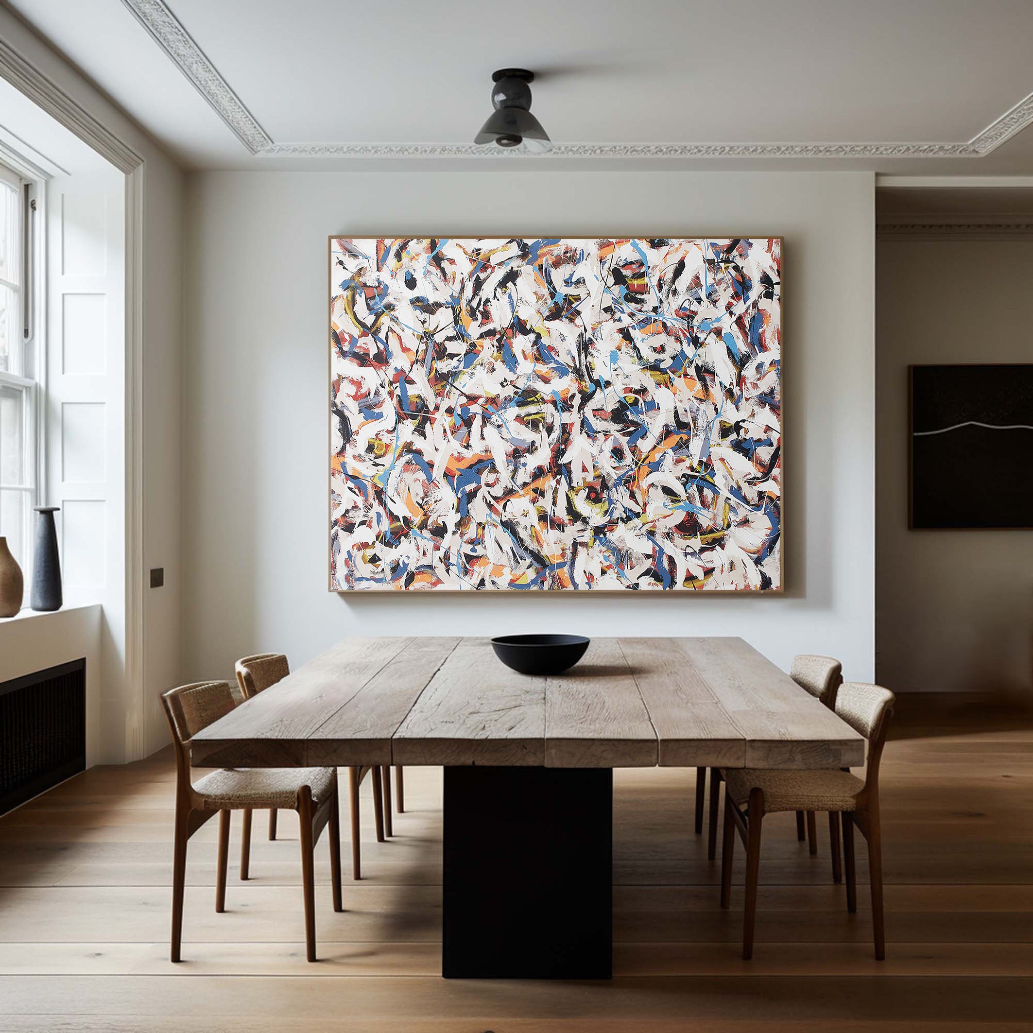 Original Large Colorful Abstract Art on Canvas #TC 140