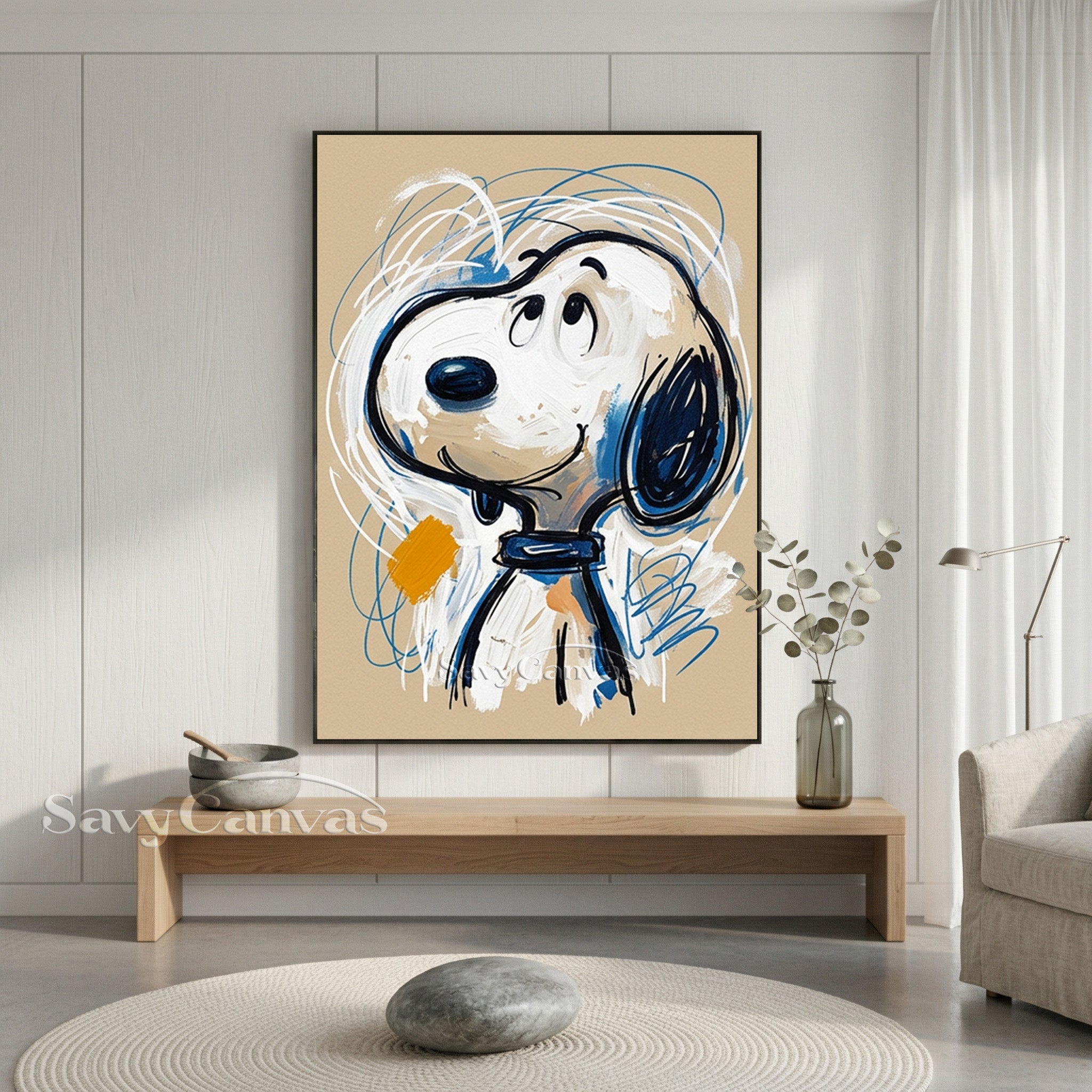 Modern Pop Art Dog Canvas Print | Street Art Style Wall Decor #AA 525