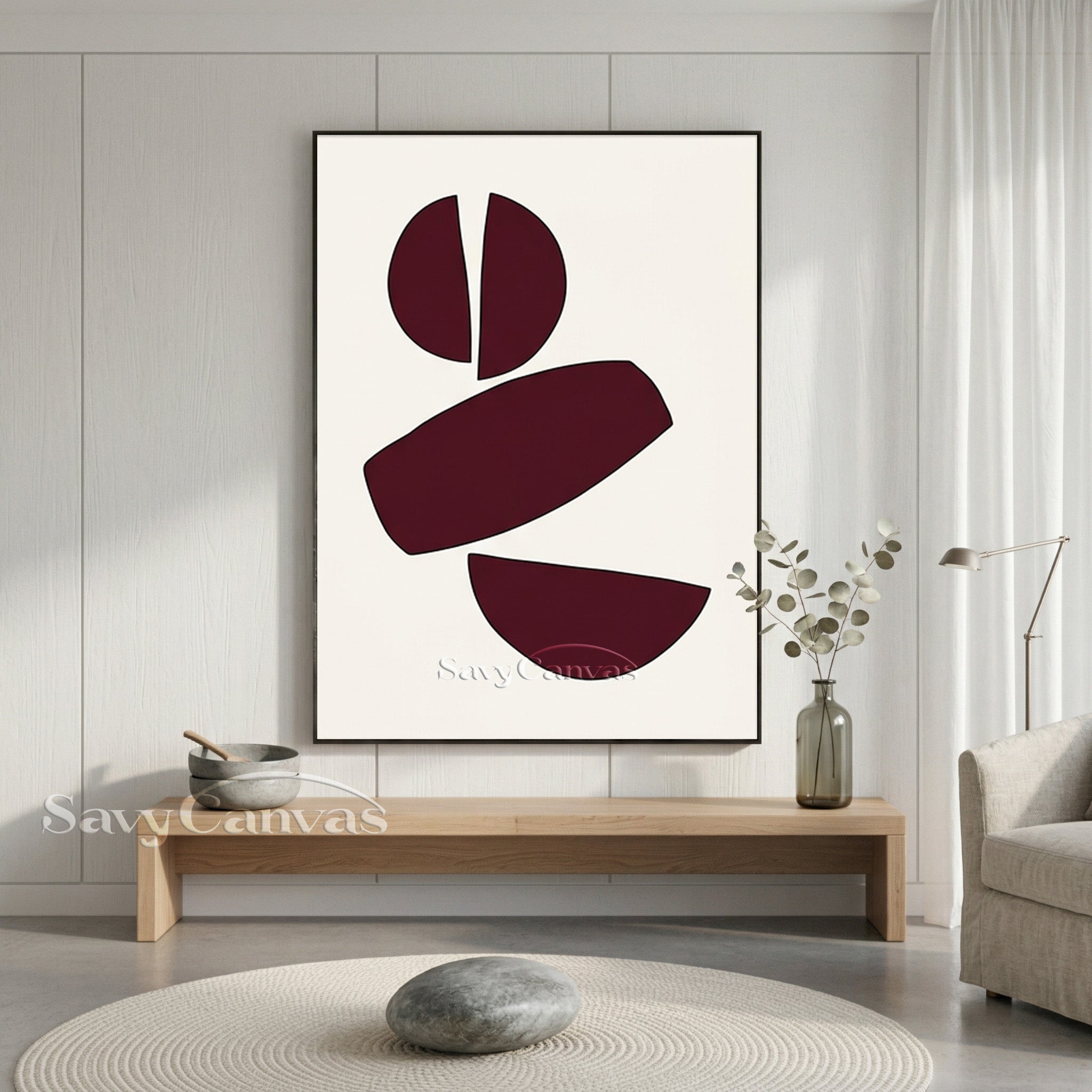 Minimalist Balancing Shapes Art | Zen Abstract Painting #AA 503