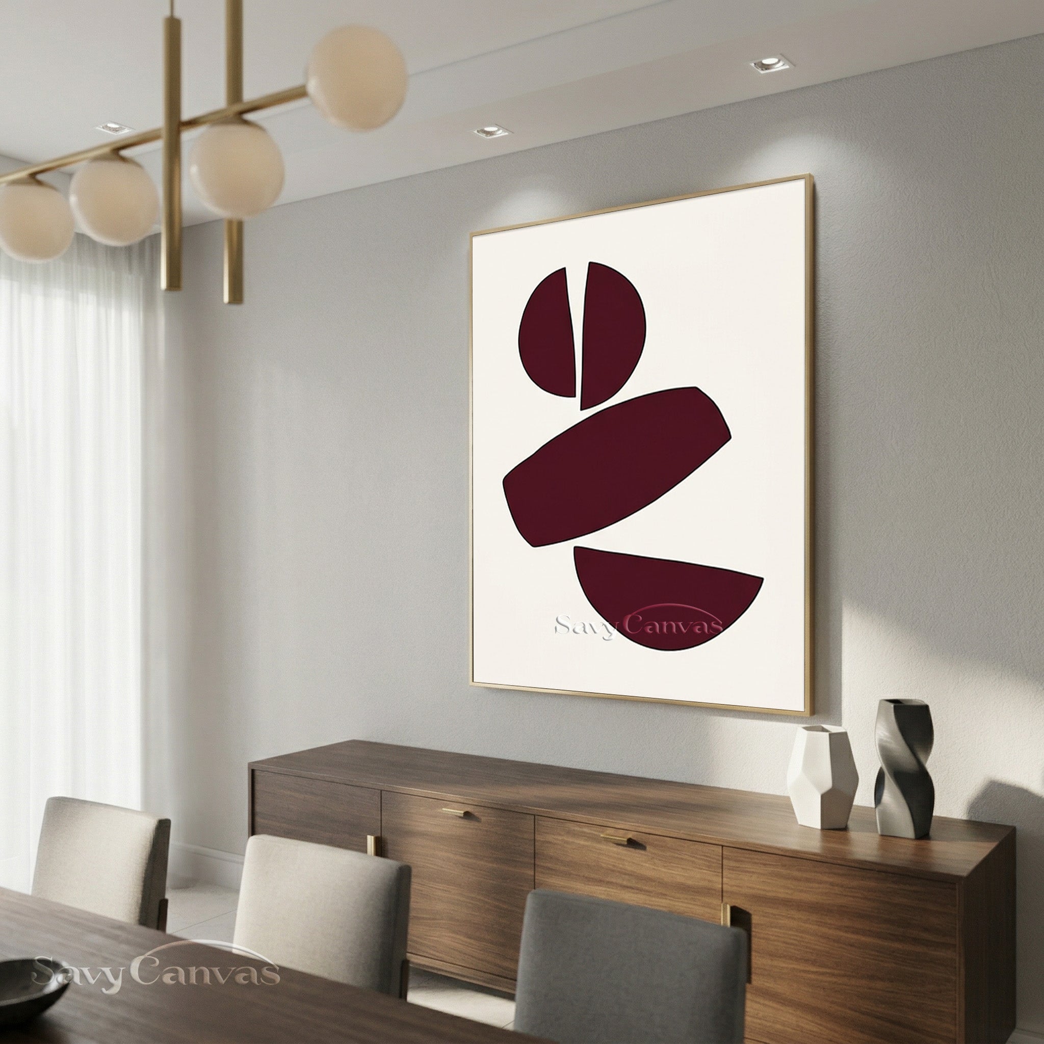 Minimalist Balancing Shapes Art | Zen Abstract Painting #AA 503