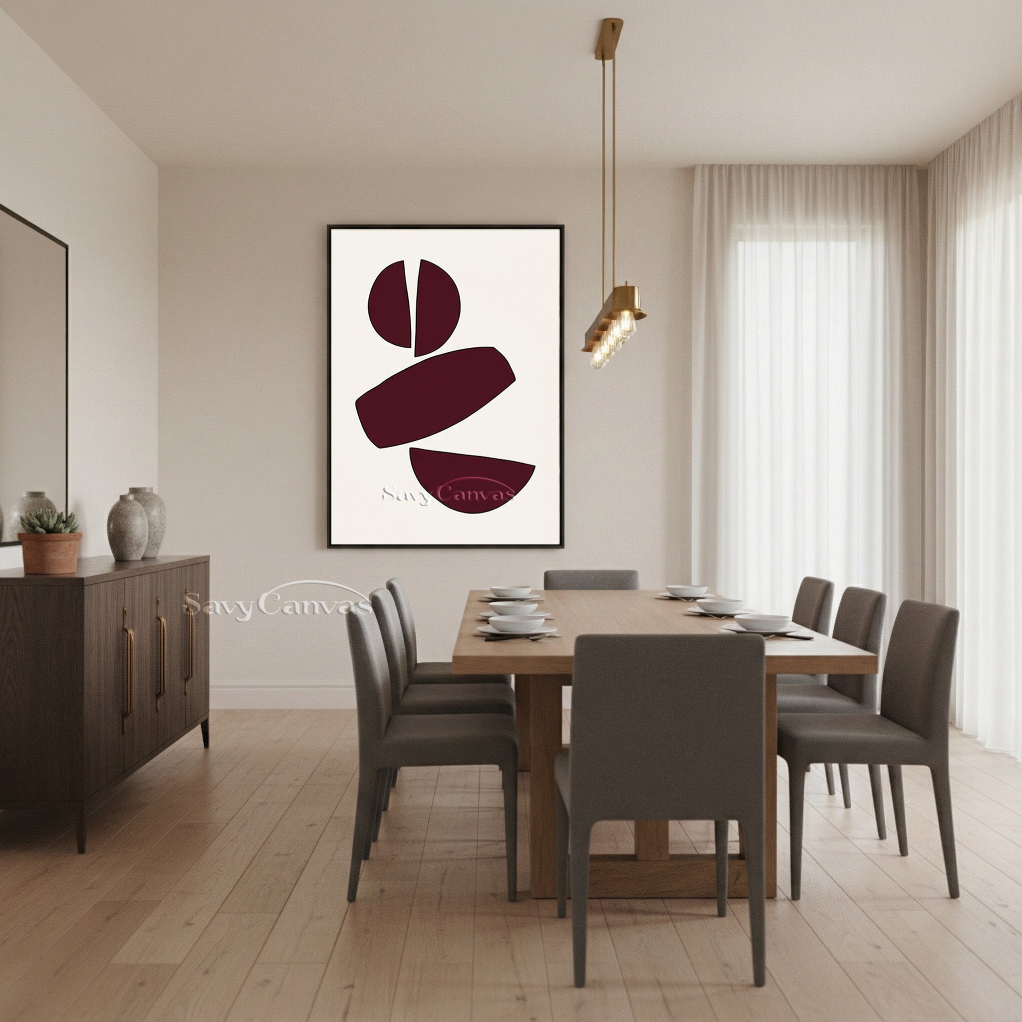 Minimalist Balancing Shapes Art | Zen Abstract Painting #AA 503