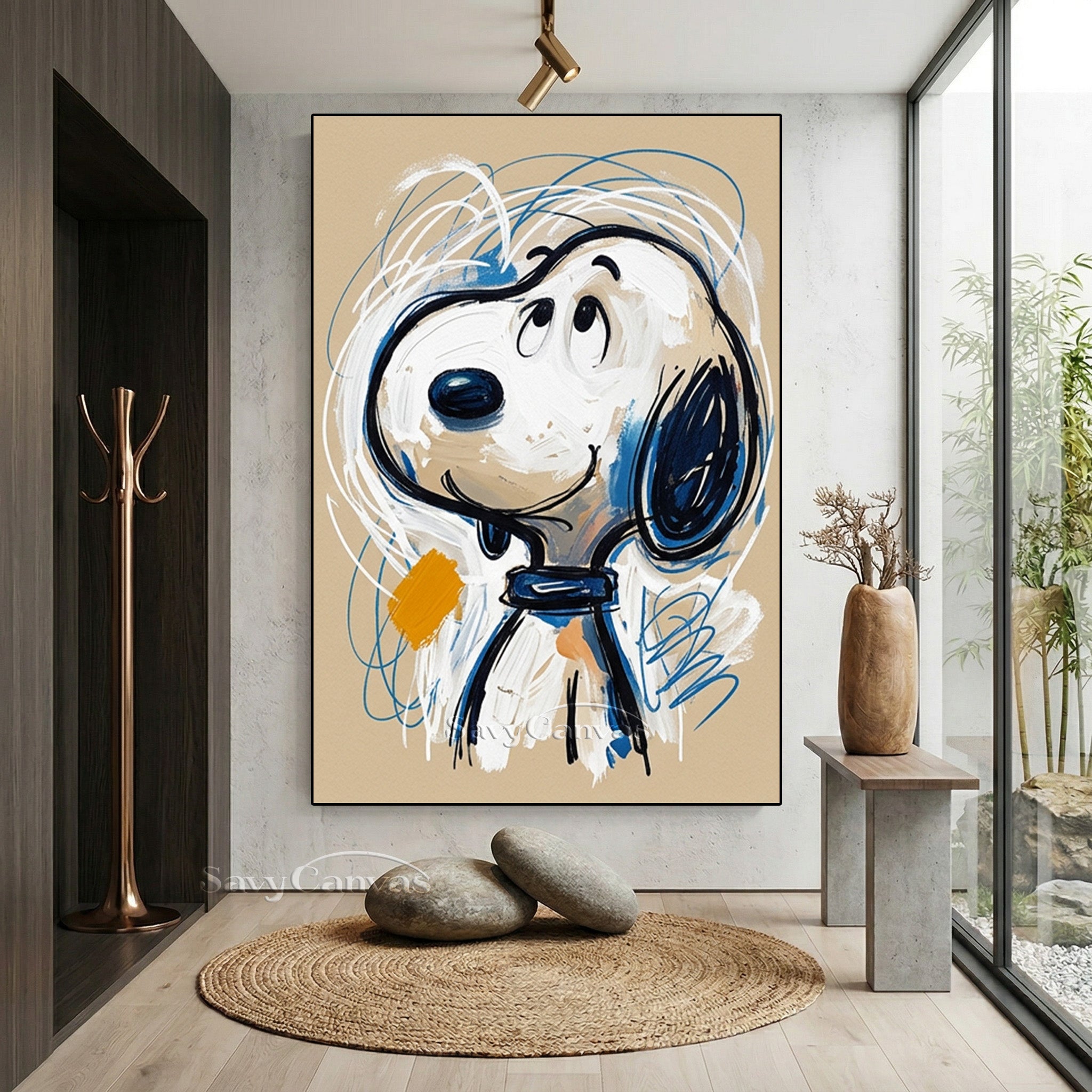 Modern Pop Art Dog Canvas Print | Street Art Style Wall Decor #AA 525