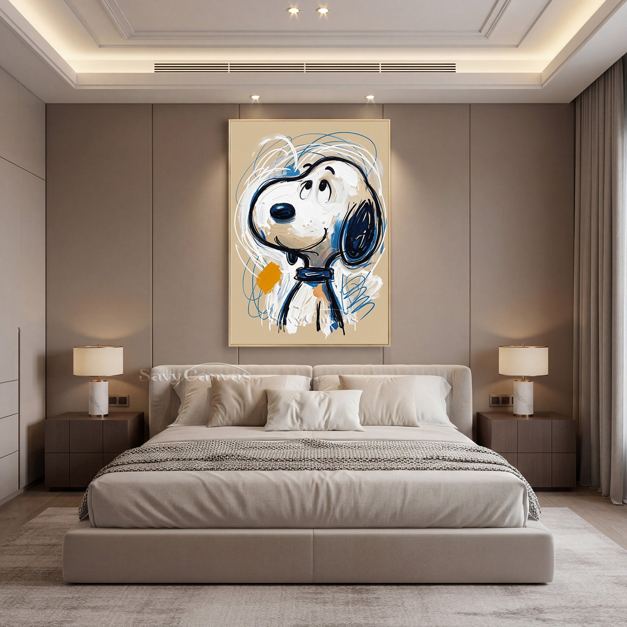 Modern Pop Art Dog Canvas Print | Street Art Style Wall Decor #AA 525