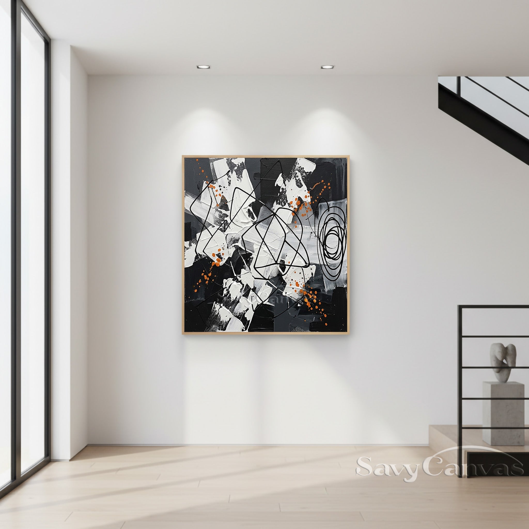 Original Pollock-Style Drip Oil Painting | Hand-Painted Canvas Art #JJ 452