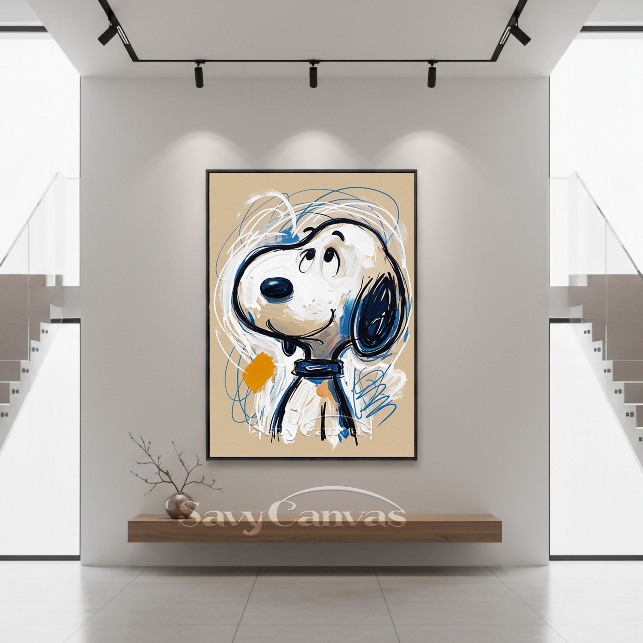 Modern Pop Art Dog Canvas Print | Street Art Style Wall Decor #AA 525
