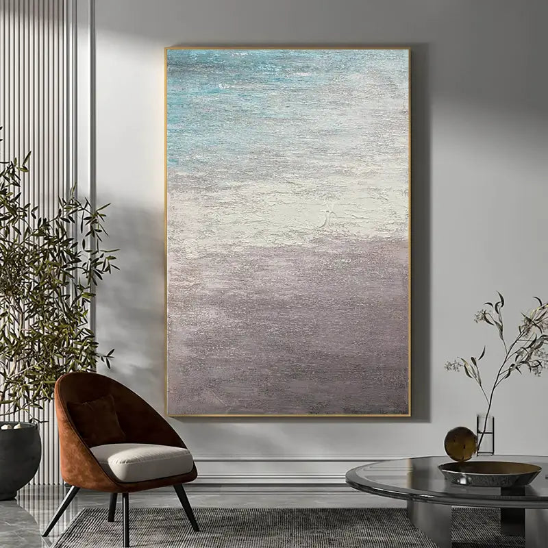 Hand - painted Abstract Ocean Canvas: A Statement Piece for Your Home
