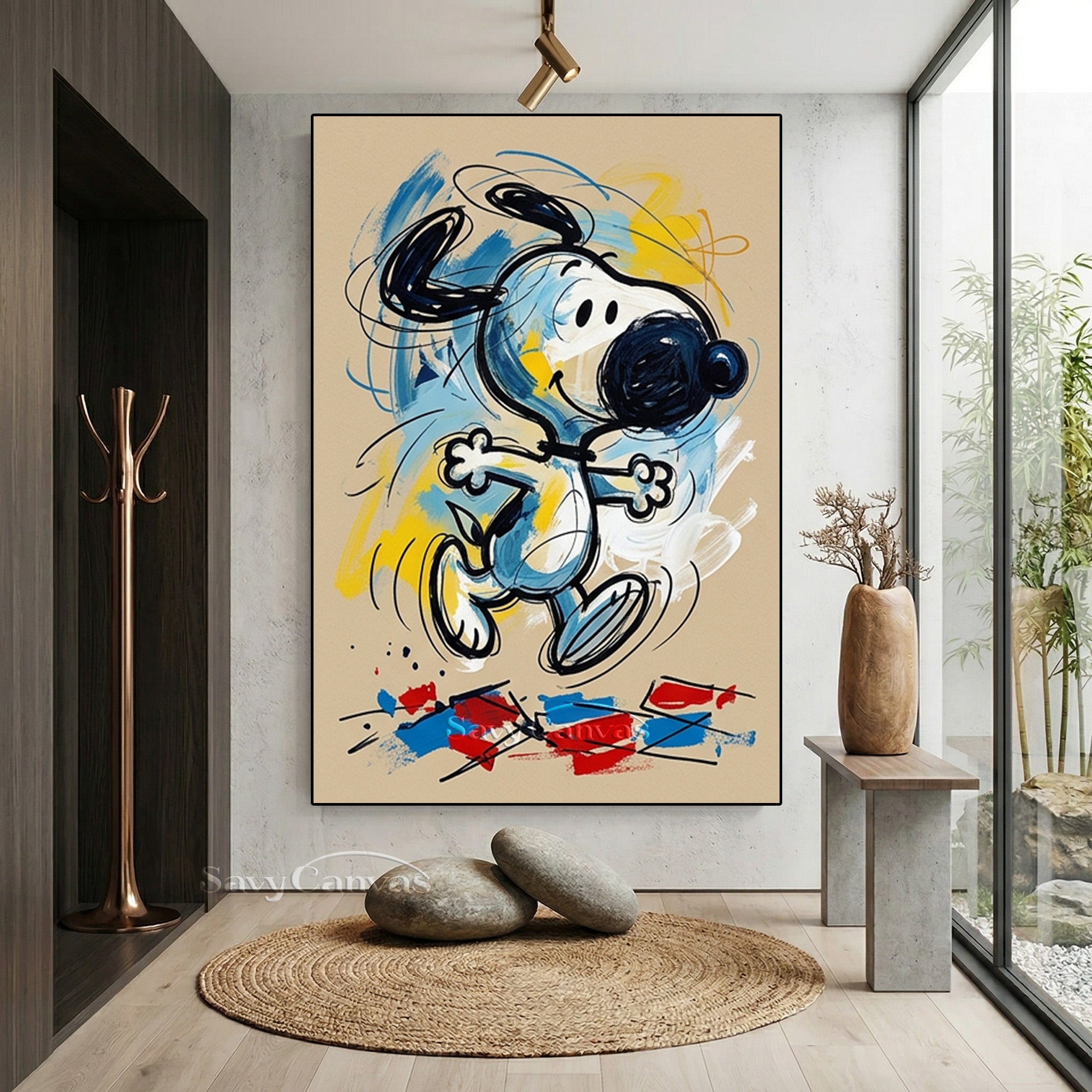 Colorful Pop Expressionist Dog Painting | Modern Animal Wall Art #AA 526
