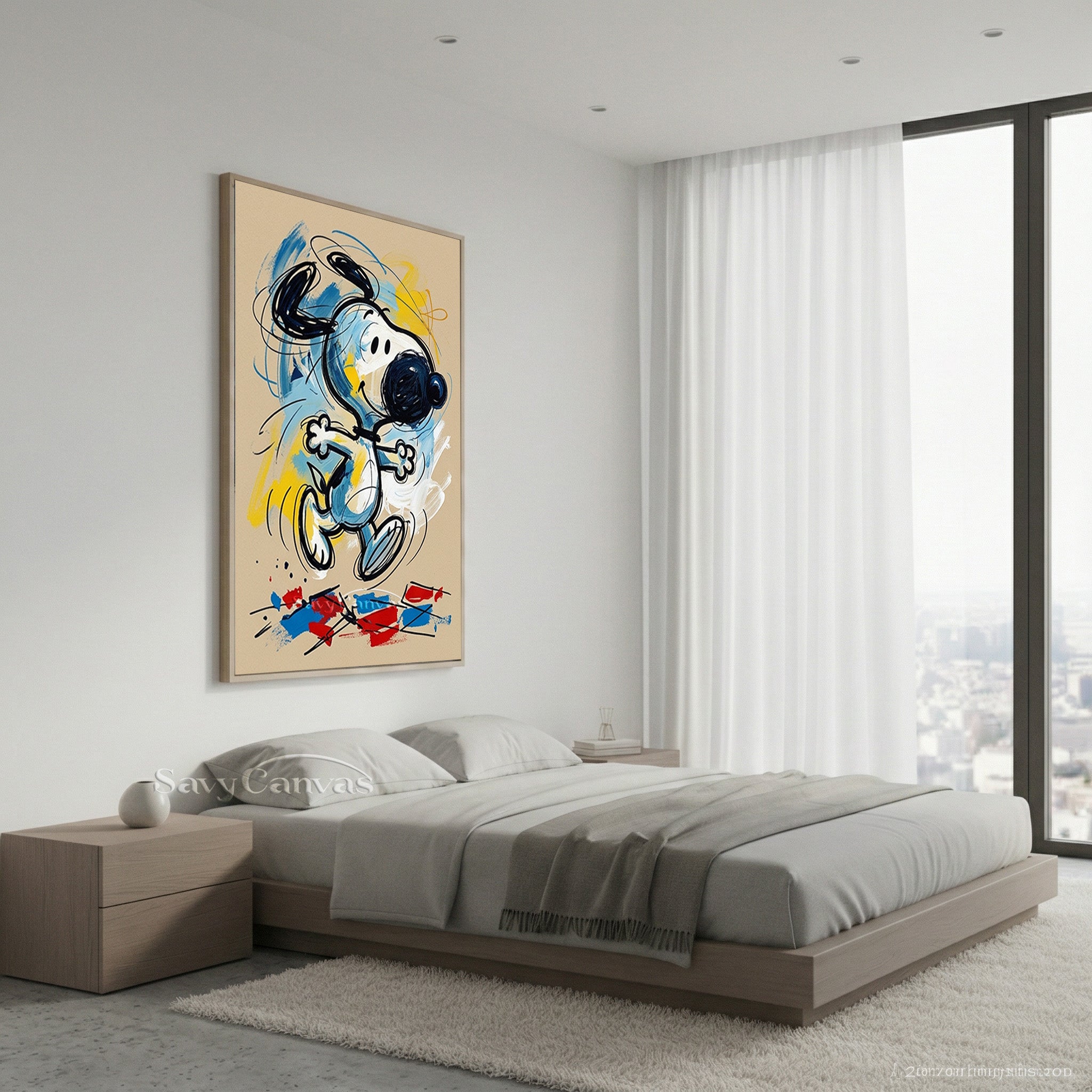 Colorful Pop Expressionist Dog Painting | Modern Animal Wall Art #AA 526
