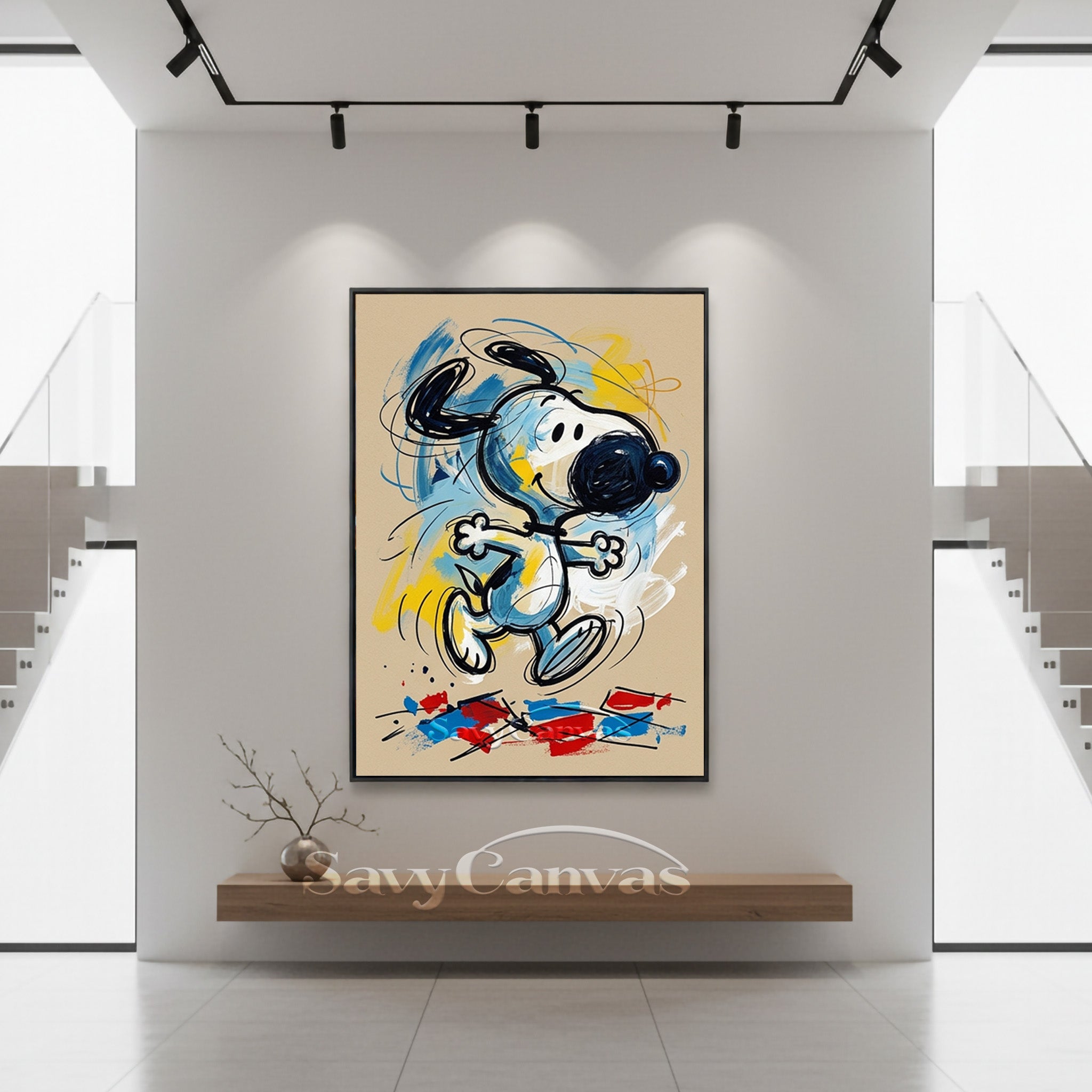 Colorful Pop Expressionist Dog Painting | Modern Animal Wall Art #AA 526