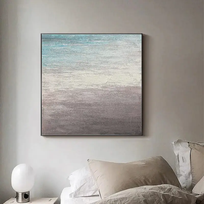 Large - sized Abstract Seascape Hand - painted Canvas for Living Rooms #JJ 156