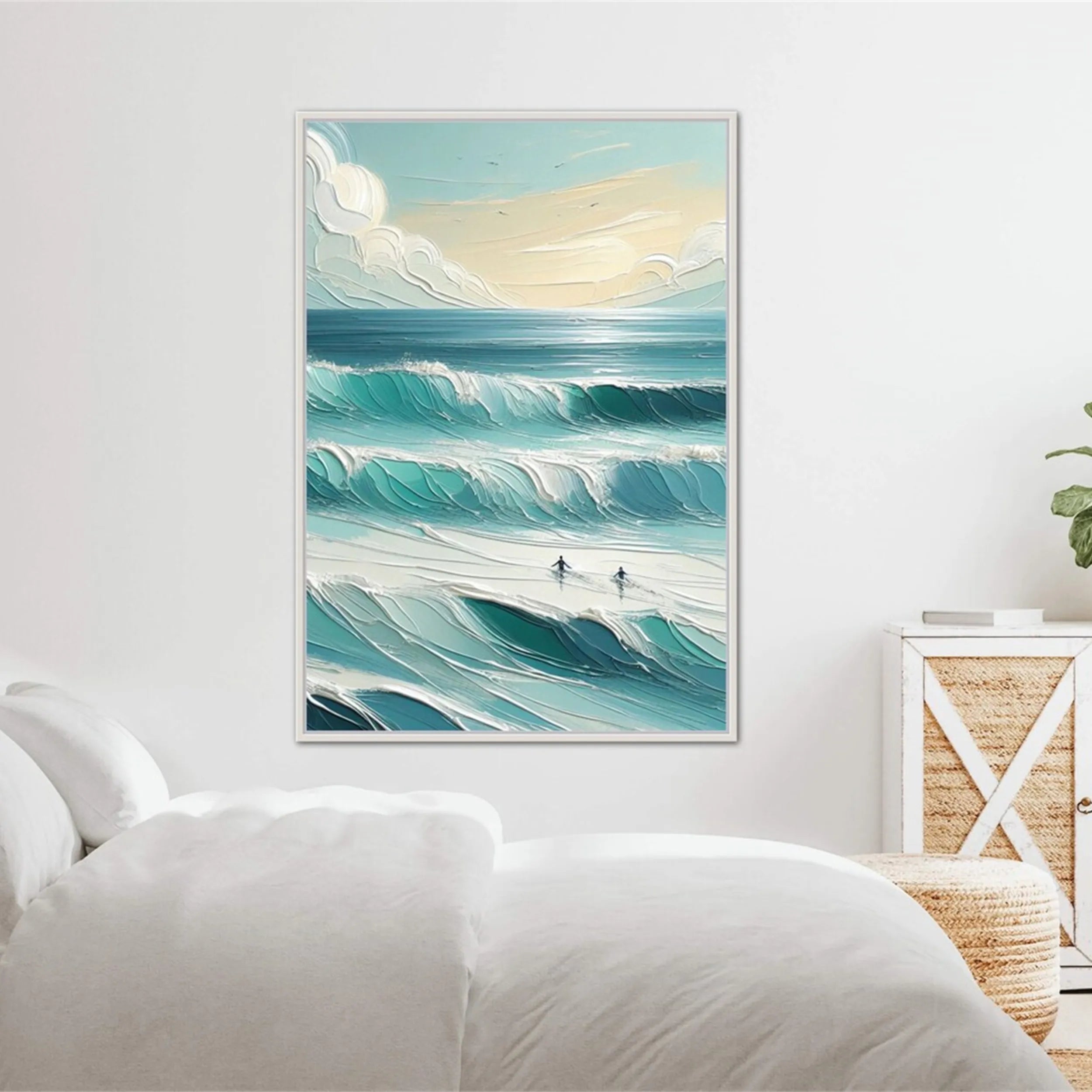 Surfer's Horizon – Abstract Ocean Wall Art # JJ 144