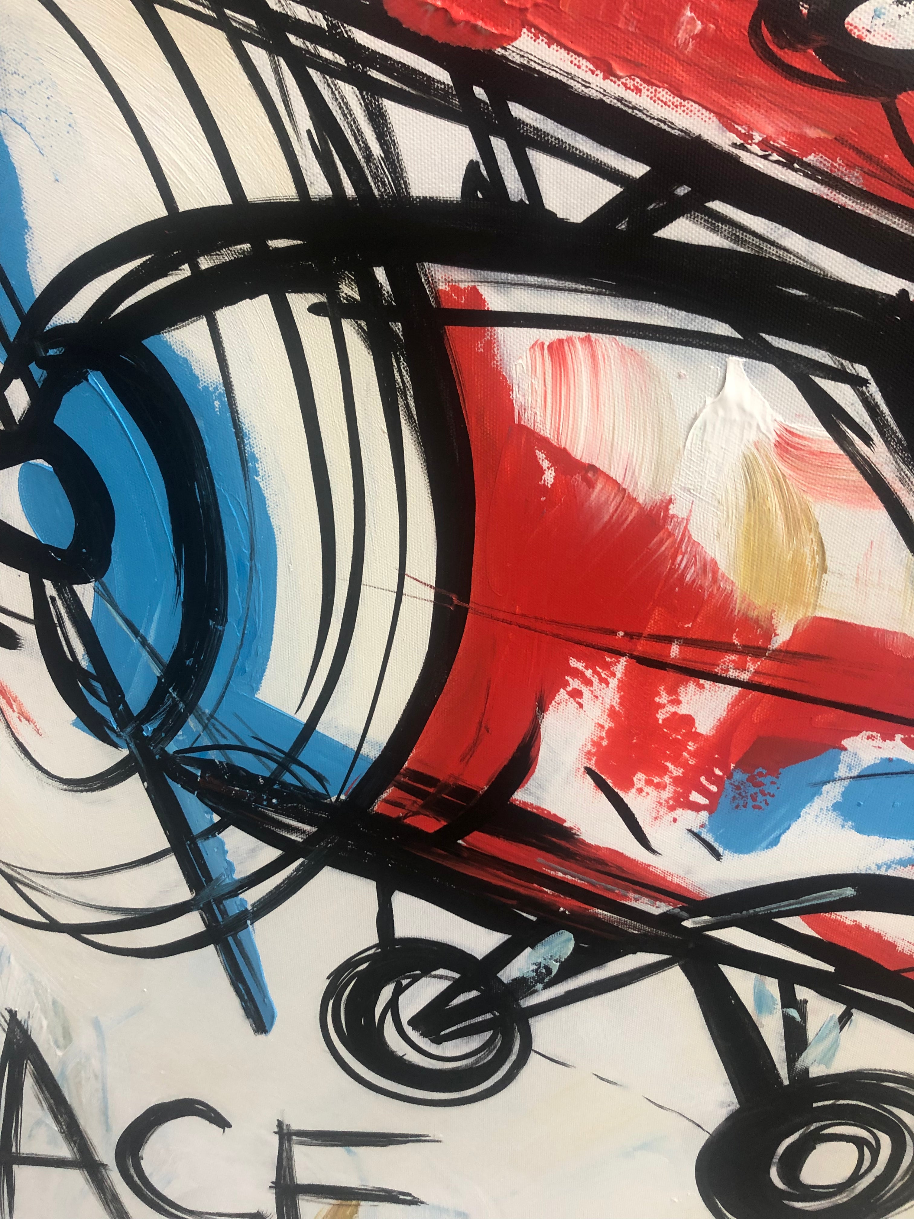 Snoopy Flying Ace Graffiti Oil Painting - 2 Piece Canvas Wall Art #SS 057