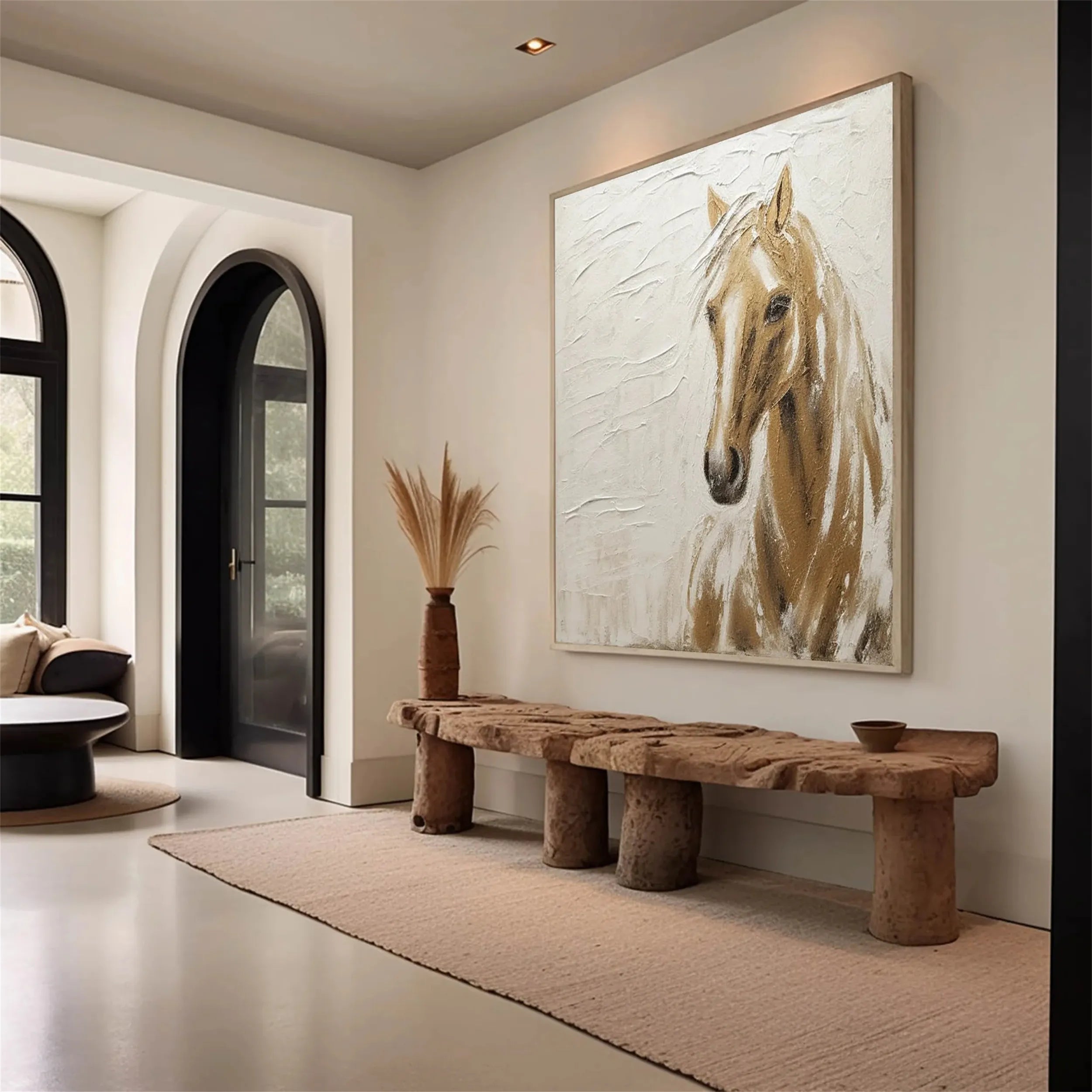 Contemporary Horse Art: Unique Textured Wall Art for Collectors #ZZ 020