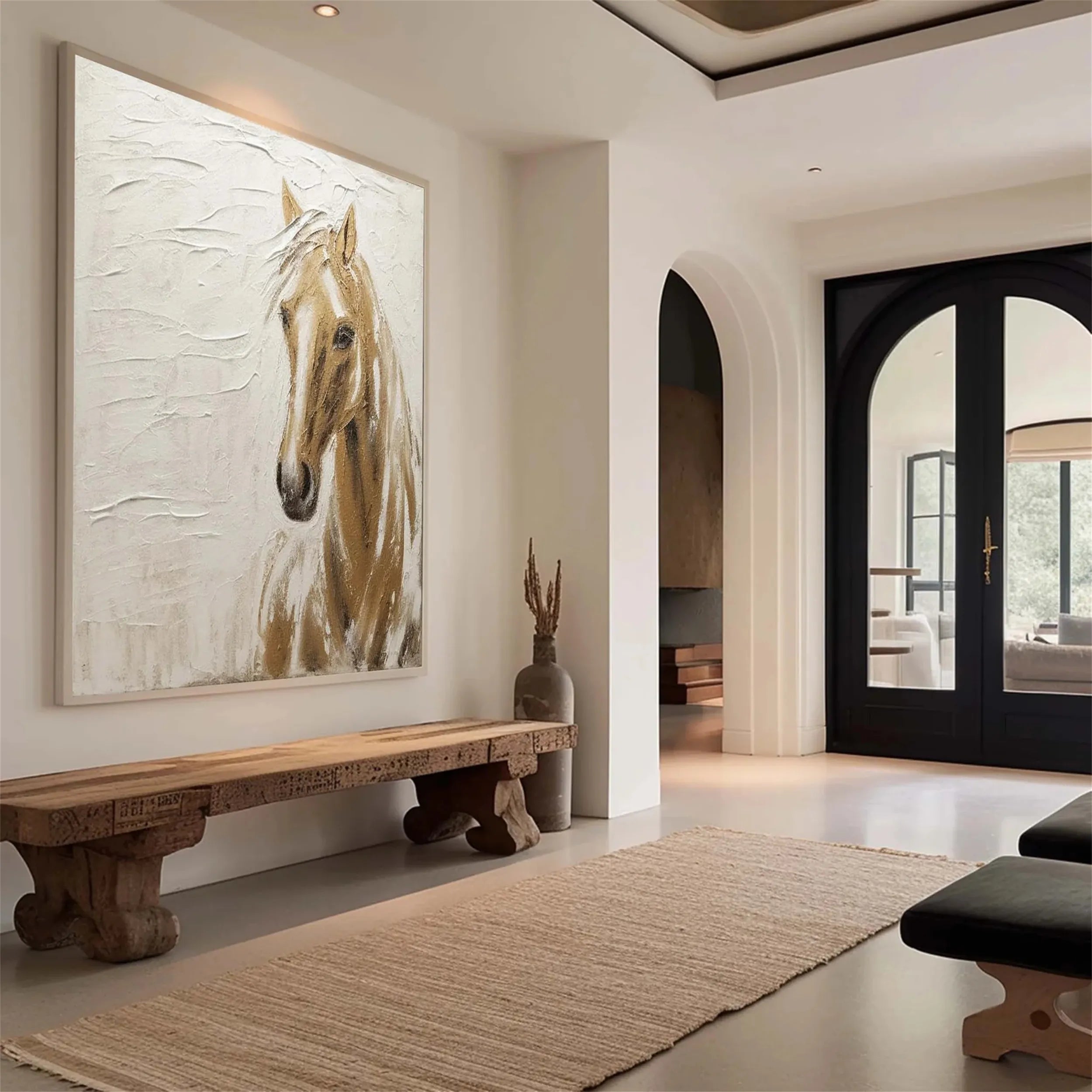 Contemporary Horse Art: Unique Textured Wall Art for Collectors #ZZ 020