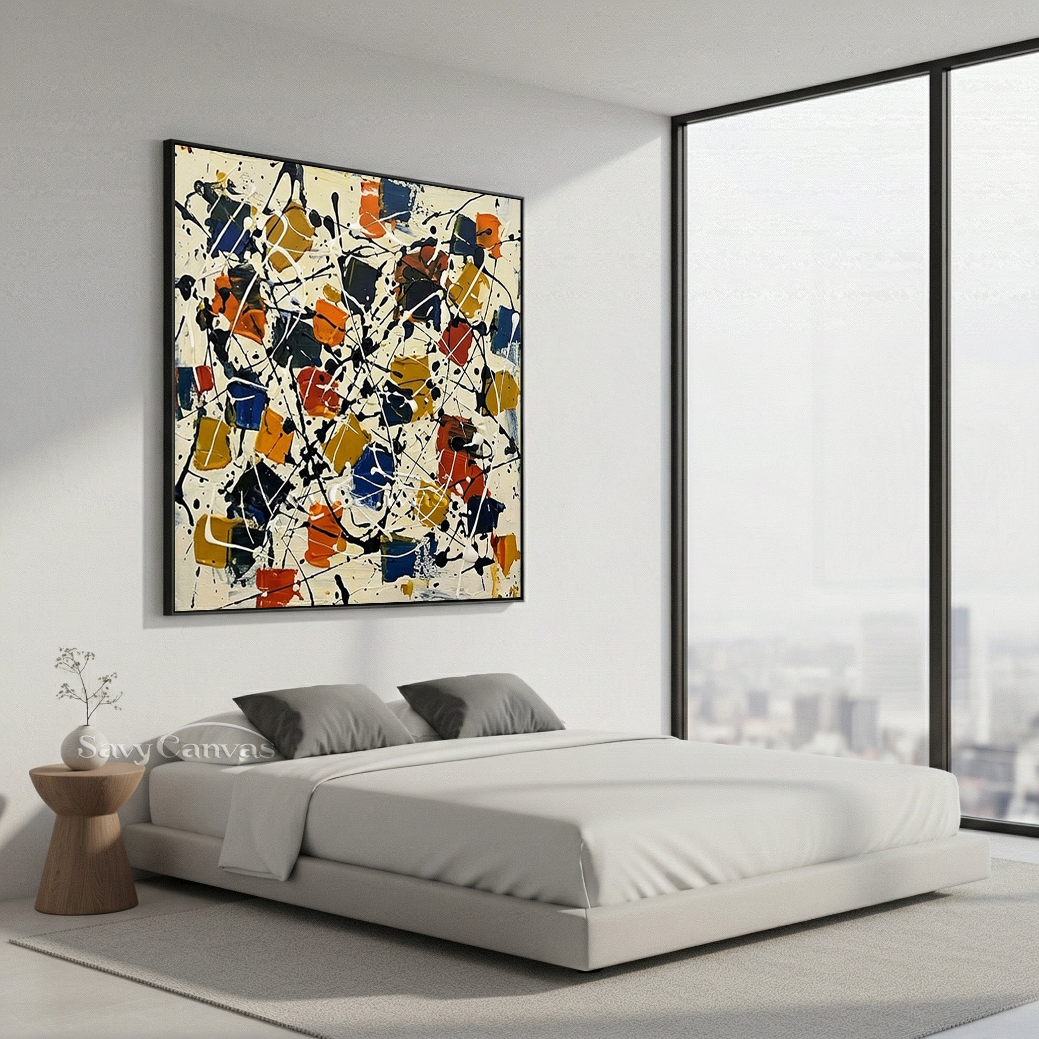 Vibrant Multi-Color Abstract Canvas Art | Modern Wall Decor #AA 529