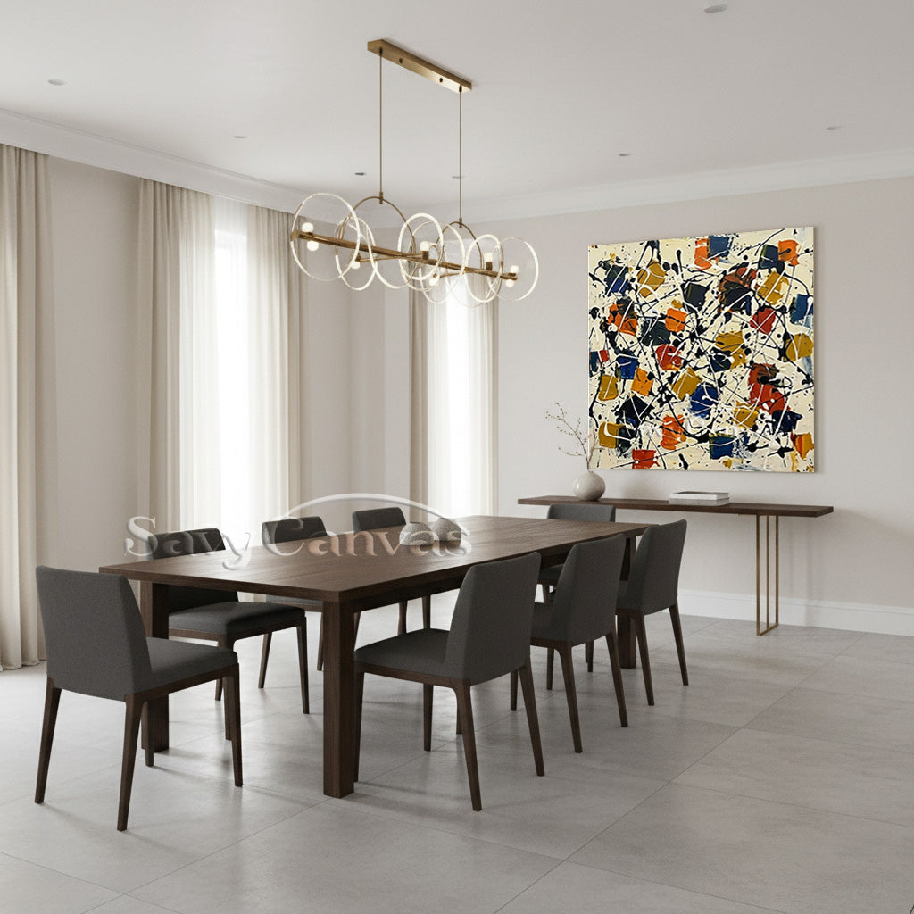 Vibrant Multi-Color Abstract Canvas Art | Modern Wall Decor #AA 529