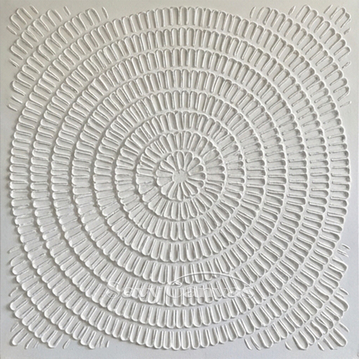 3D White Plaster Art | Minimalist Sculptural Painting #AA 493