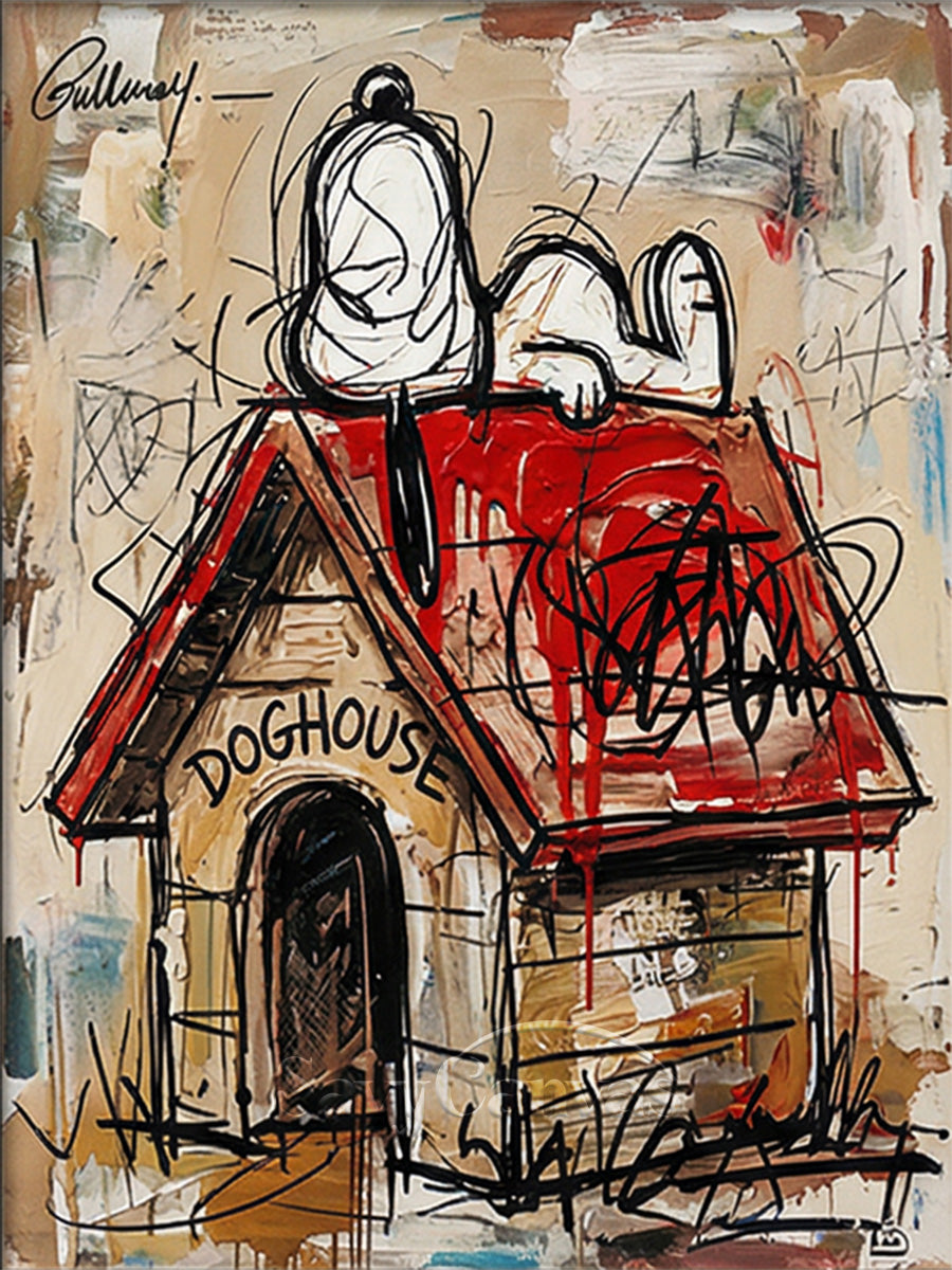 Snoopy Graffiti Wall Art | Authentic Handmade Pop Oil Painting #SS 065