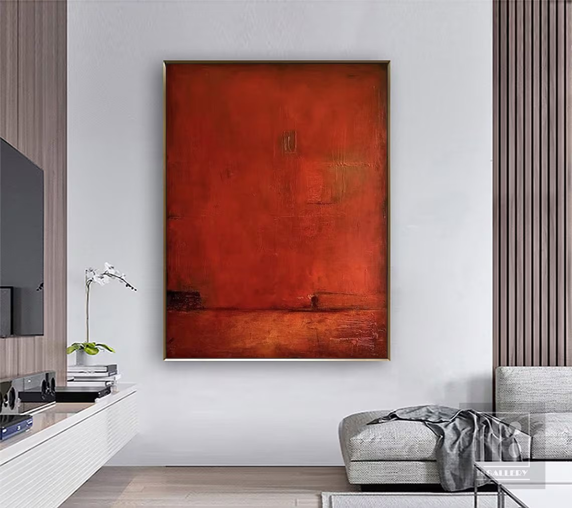 Wabi Sabi Abstract Oil Painting - Textured Minimalist #JJ 044