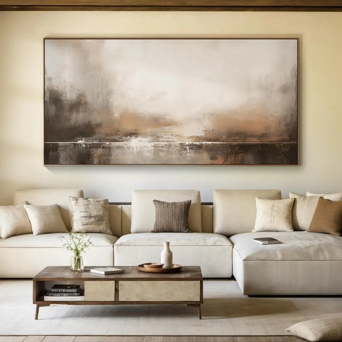 Modern Statement Abstract Oil Painting | Elegant Handmade Wall Art