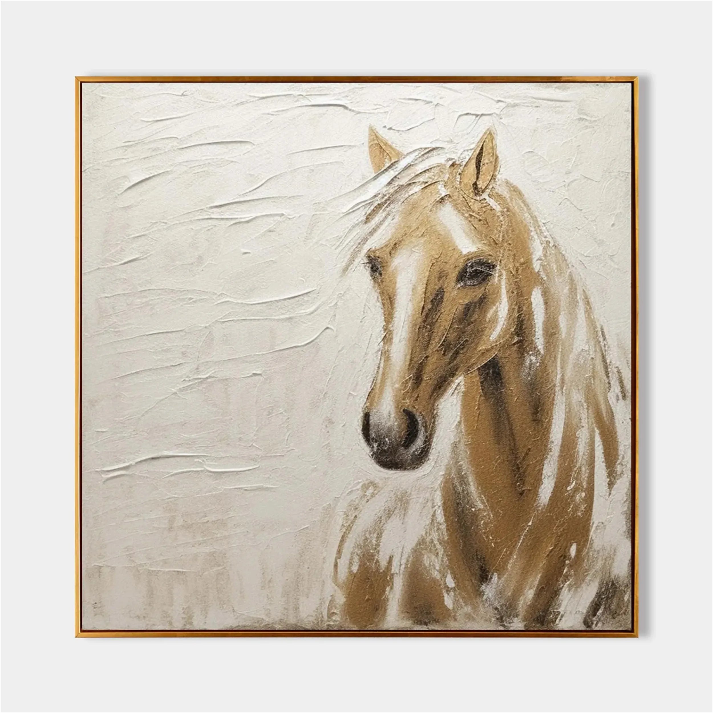 Contemporary Horse Art: Unique Textured Wall Art for Collectors #ZZ 020
