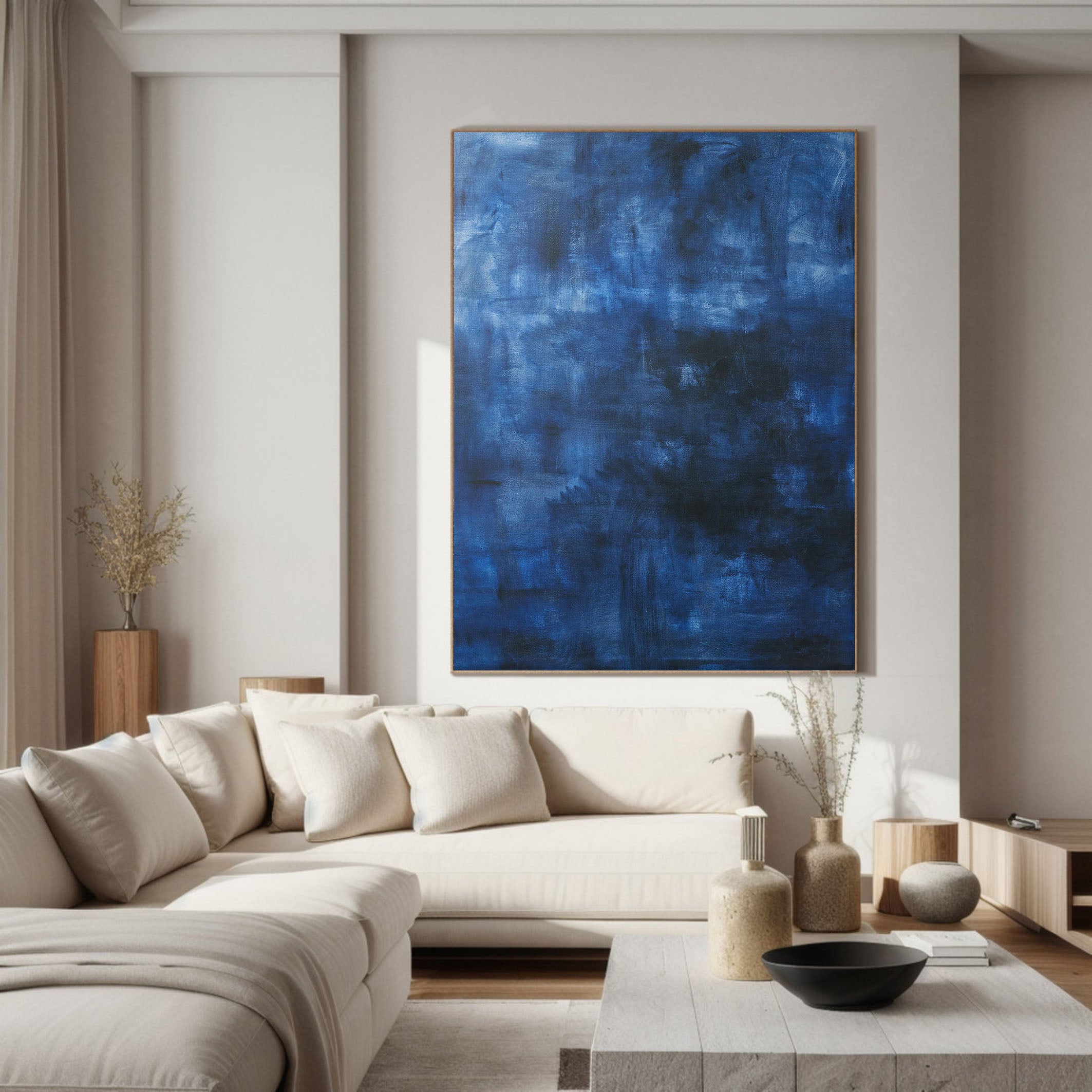 Large Blue Abstract Painting #TC 123